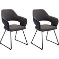 mca furniture stoel newcastel stoel belastbaar tot 130 kg (set, 2 stuks) grijs