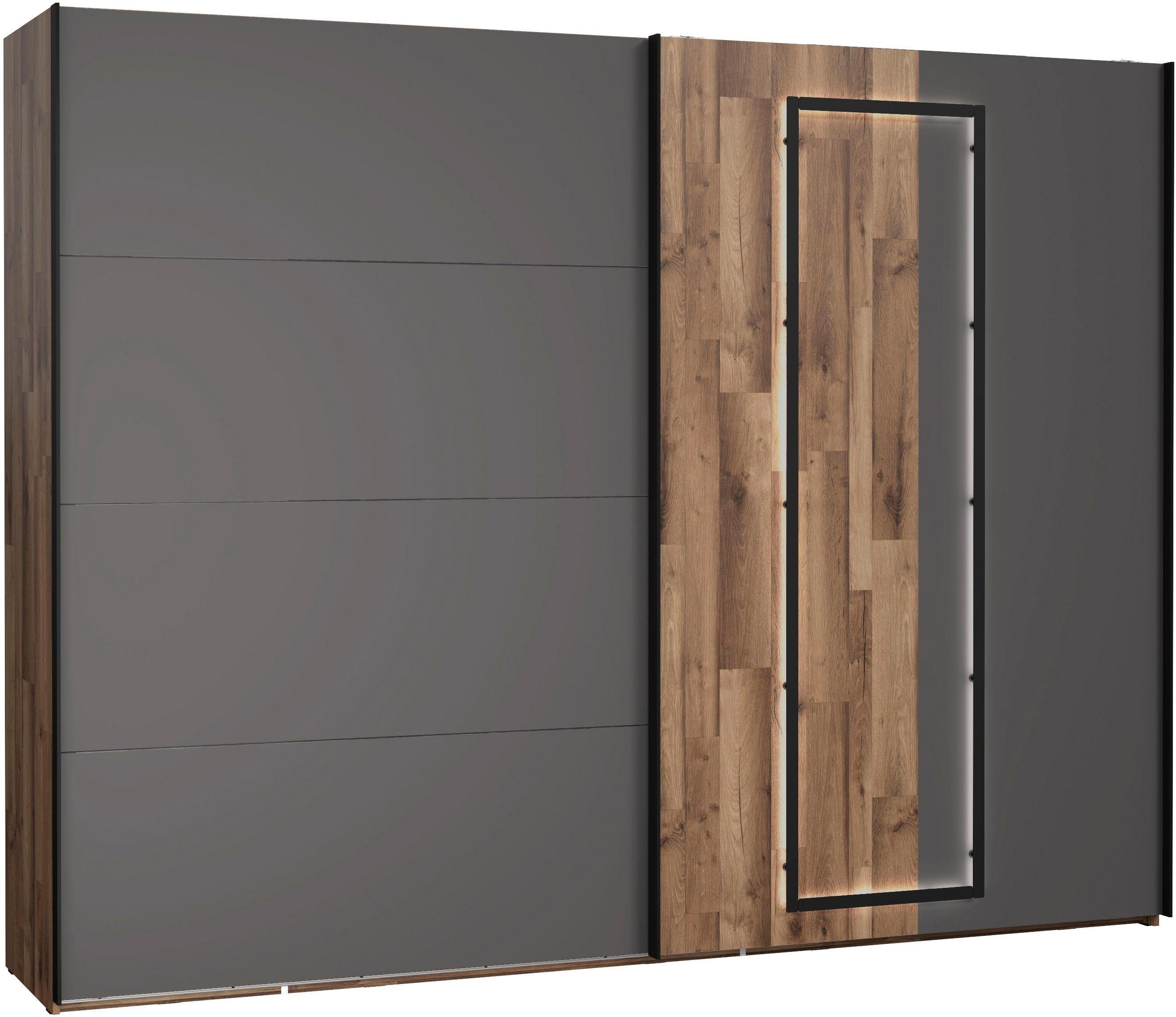 FORTE Zweefdeurkast Sirius Black, Made in Europe, hoogwaardig ontwerp