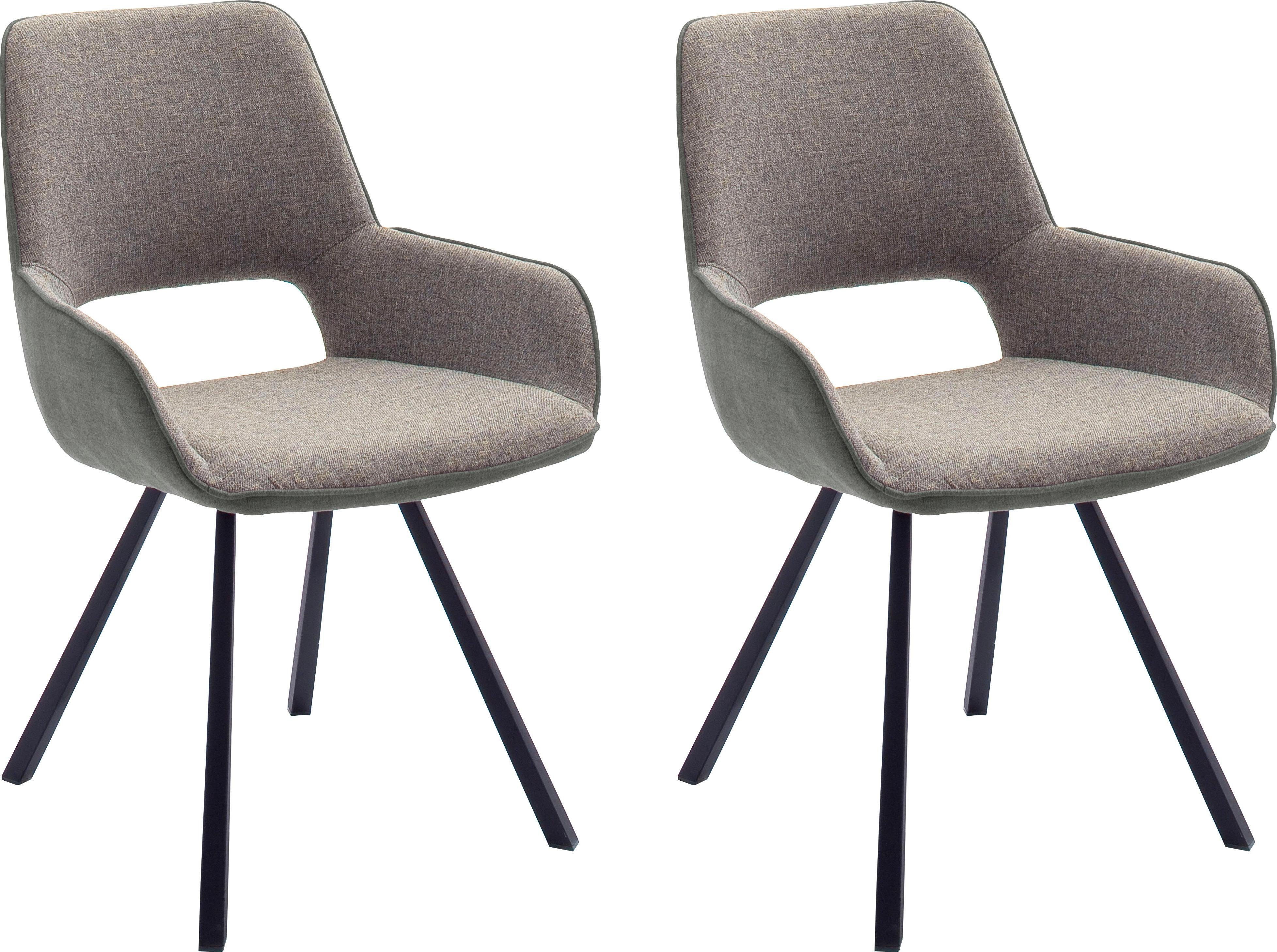 MCA furniture Stoel met 4 poten Parana Stoel belastbaar tot 120 kg (2 stuks)