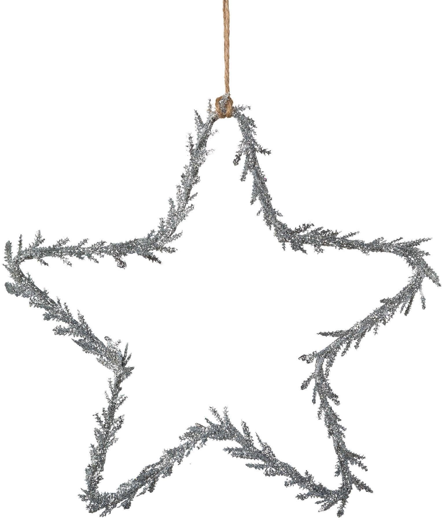 Creativ deco Sierster Kerstster, glitter, kerstversiering (9 stuks)