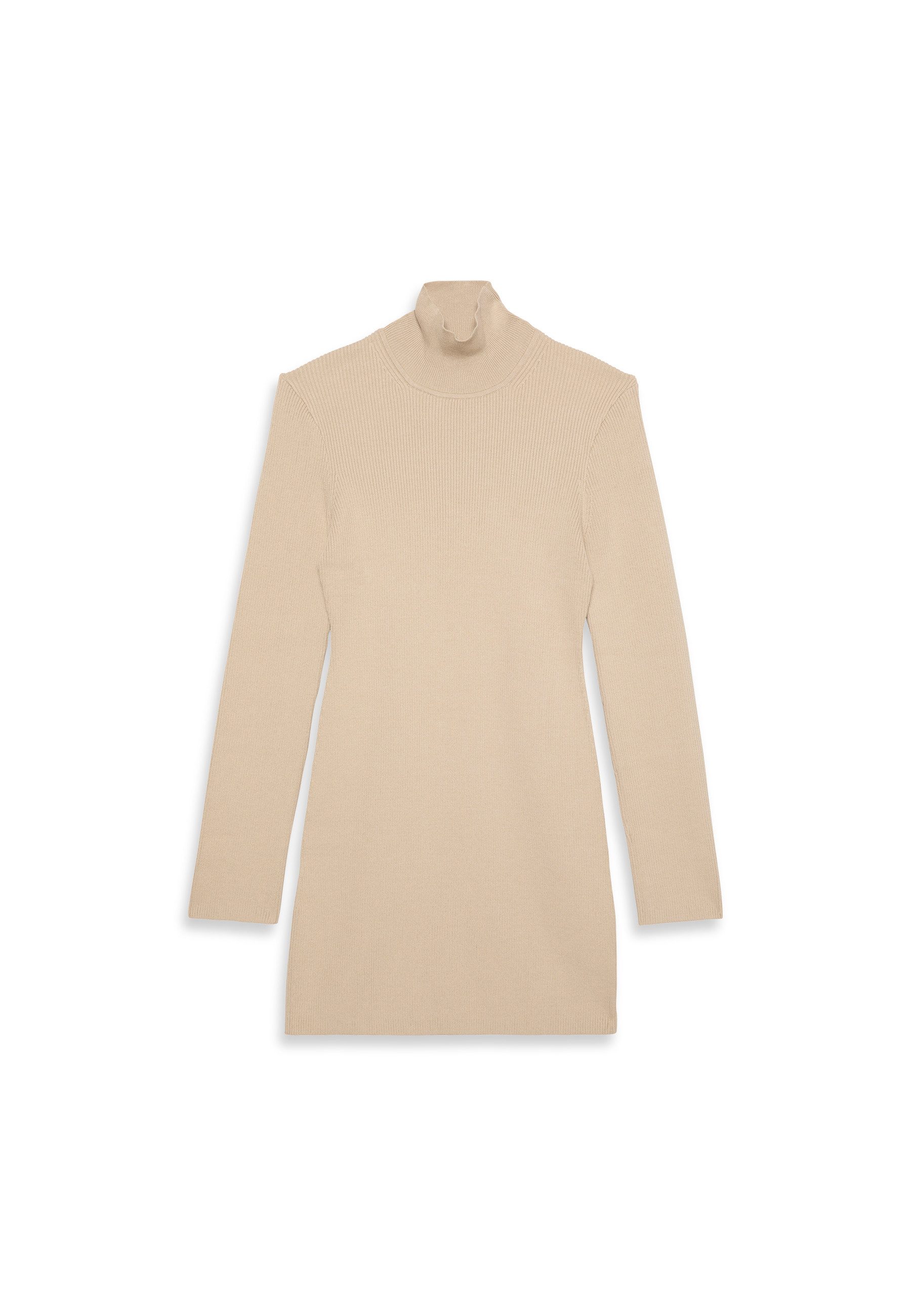 Calvin Klein Gebreide jurk LS T NECK MINI DRESS Met ronde hals, getailleerd