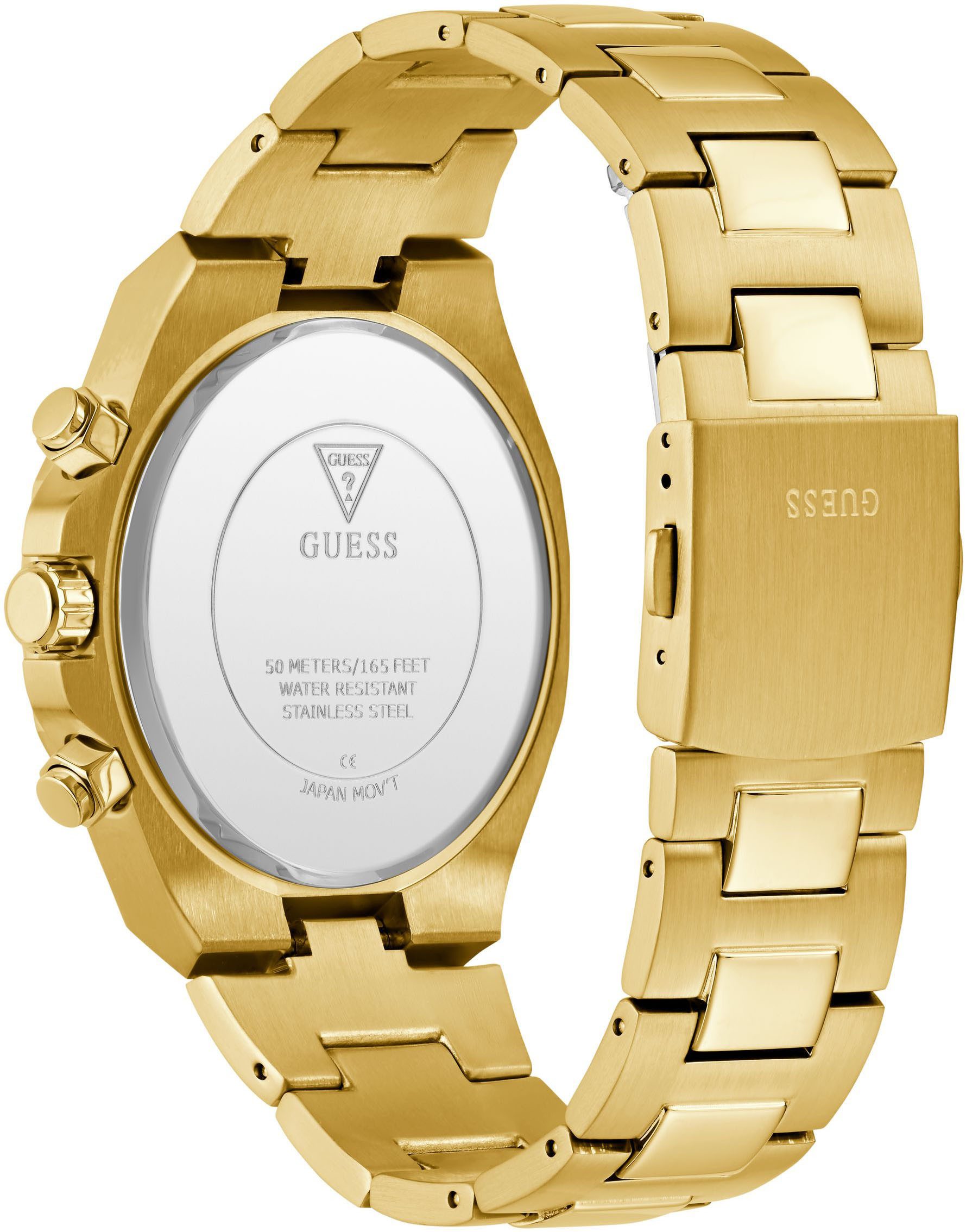 Guess Multifunctioneel horloge EQUITY Horloge, quartzhorloge, herenhorloge, stalen armband