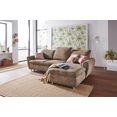 domo collection hoekbank, naar keuze met slaapfunctie en rugverstelling bruin domo collection hoekbank, naar keuze met slaapfunctie en rugverstelling bruin