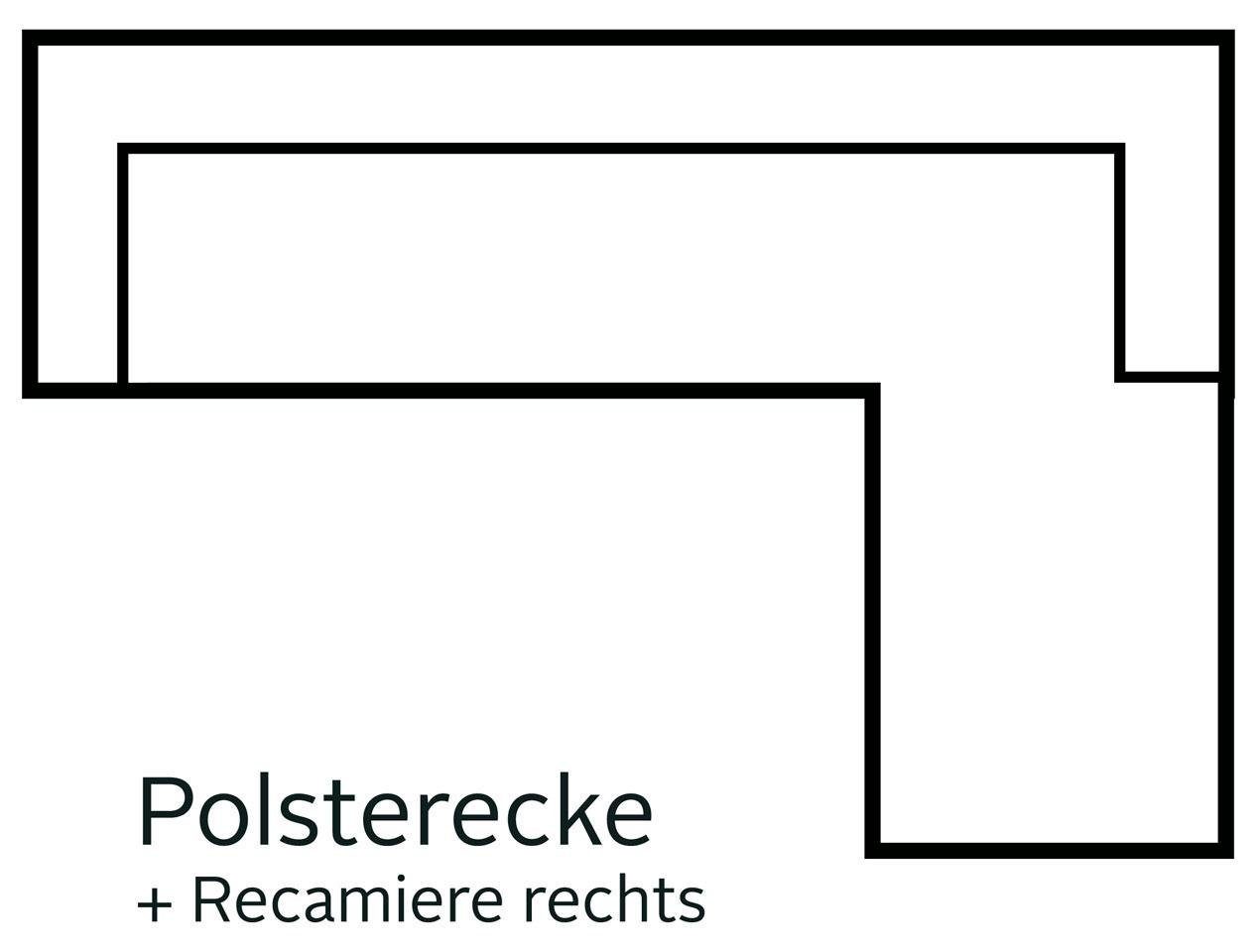 Guido Maria Kretschmer Home&Living Hoekbank Györ L-vorm, optioneel met bedfunctie en bedlade inclusief 2 sierkussens