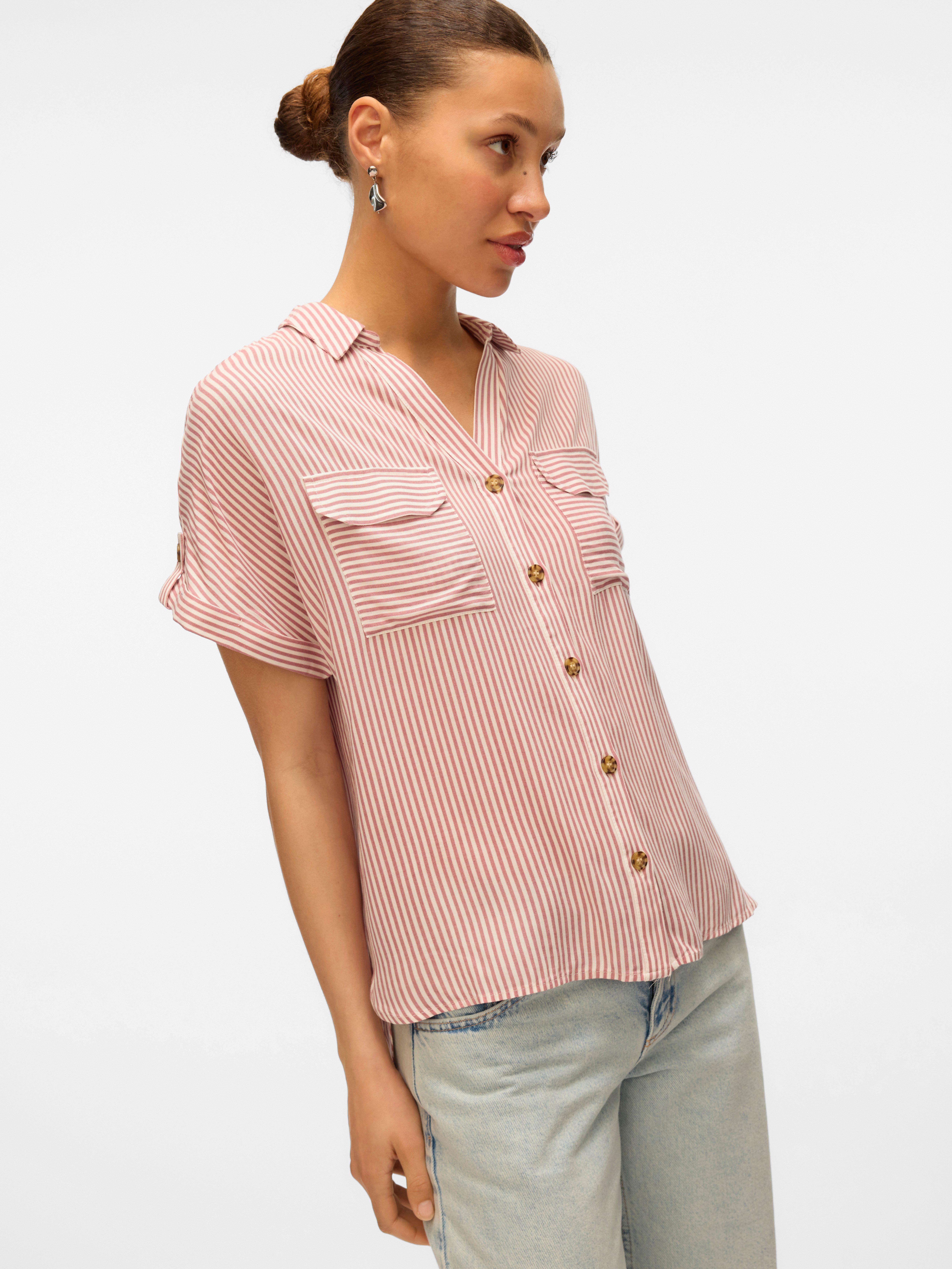 Vero Moda Overhemdblouse VMBUMPY S/S SHIRT WVN GA NOOS