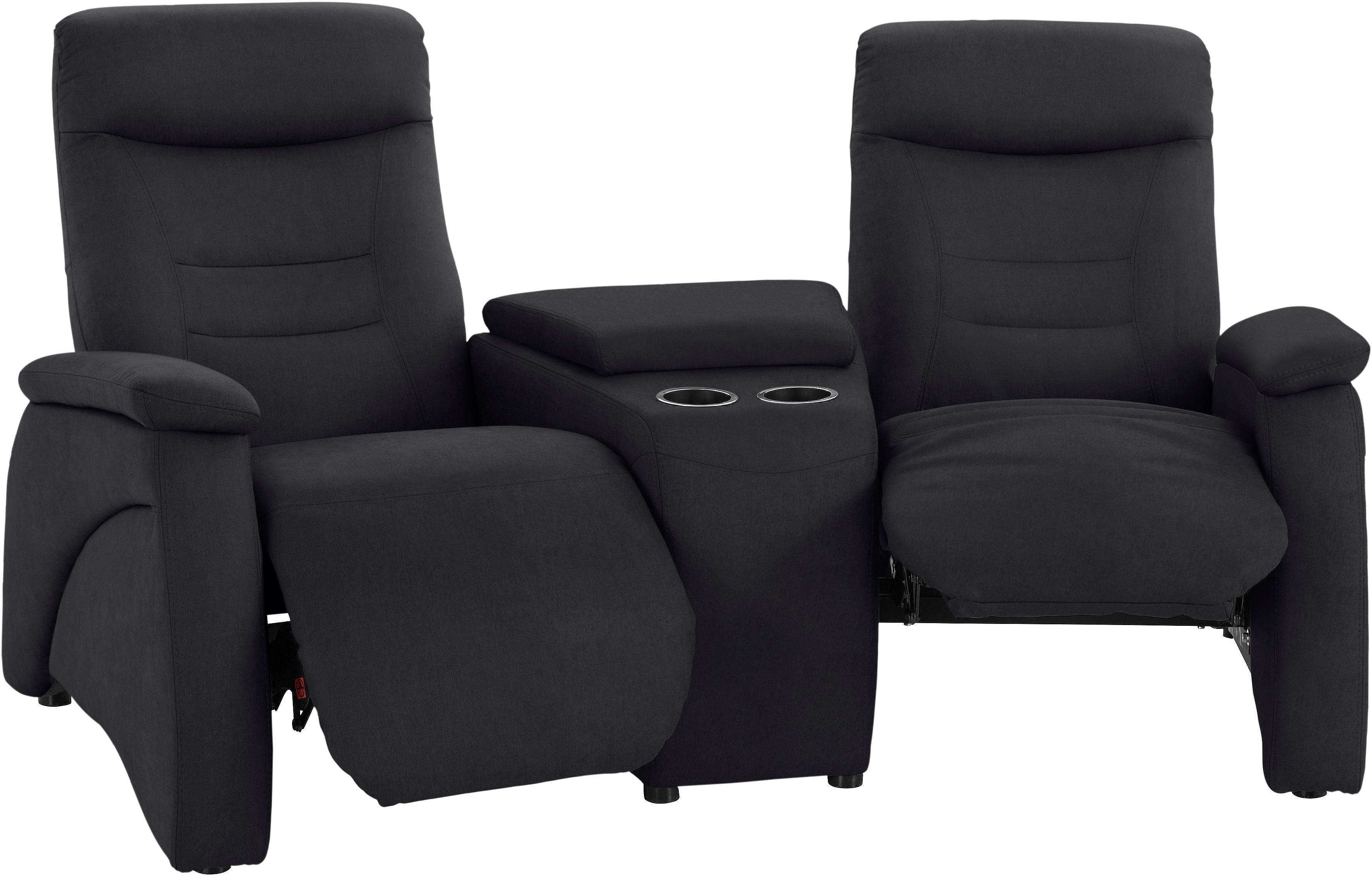 exxpo - sofa fashion 2,5-zitsbank Ascoli, bioscoopsofa met hoog zitcomfort, comfortabele armleuningen incl. relaxfunctie, met opbergruimte en opbergruimte, hoge rugleuning