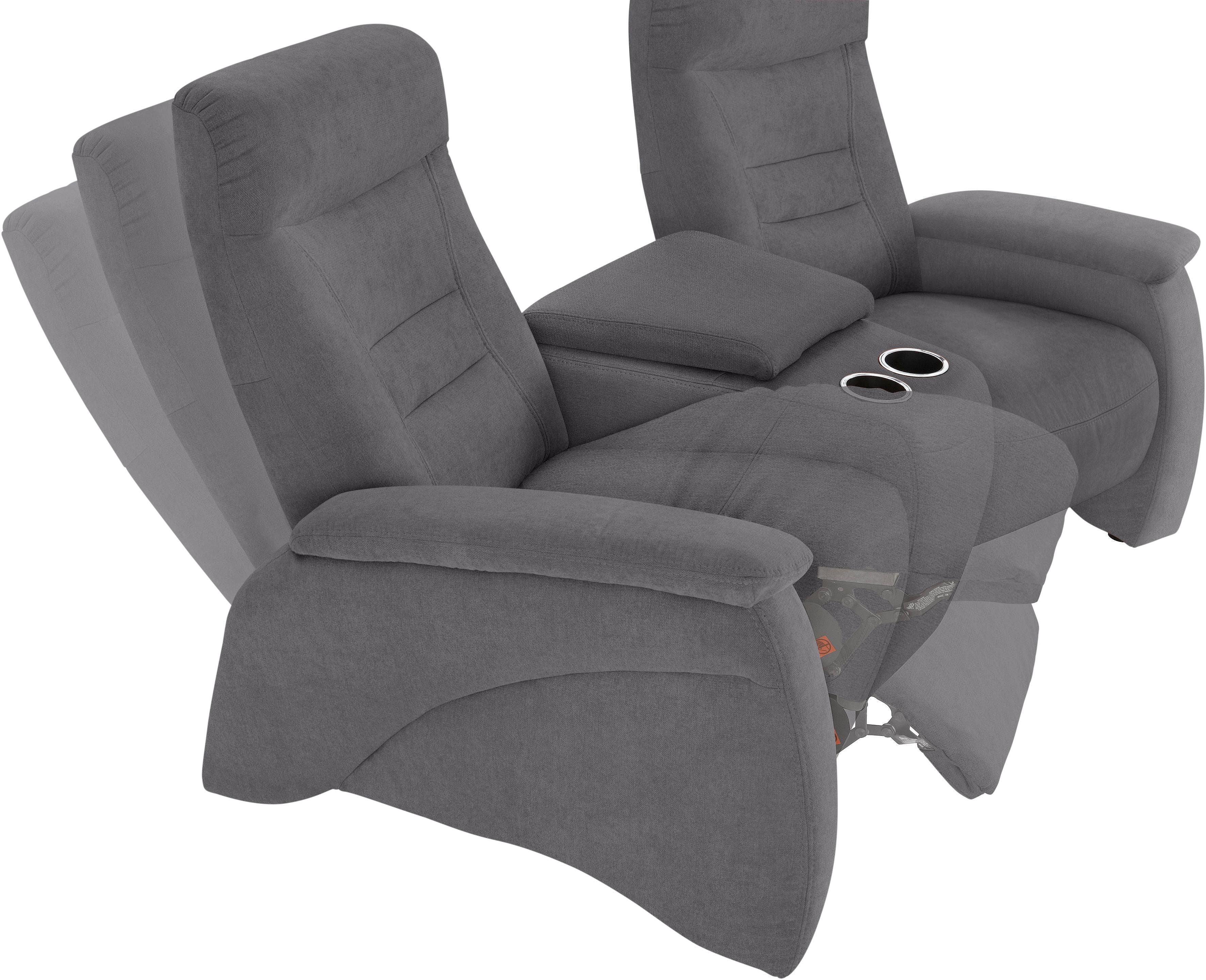 exxpo - sofa fashion 2,5-zitsbank Ascoli, bioscoopsofa met hoog zitcomfort, comfortabele armleuningen incl. relaxfunctie, met opbergruimte en opbergruimte, hoge rugleuning