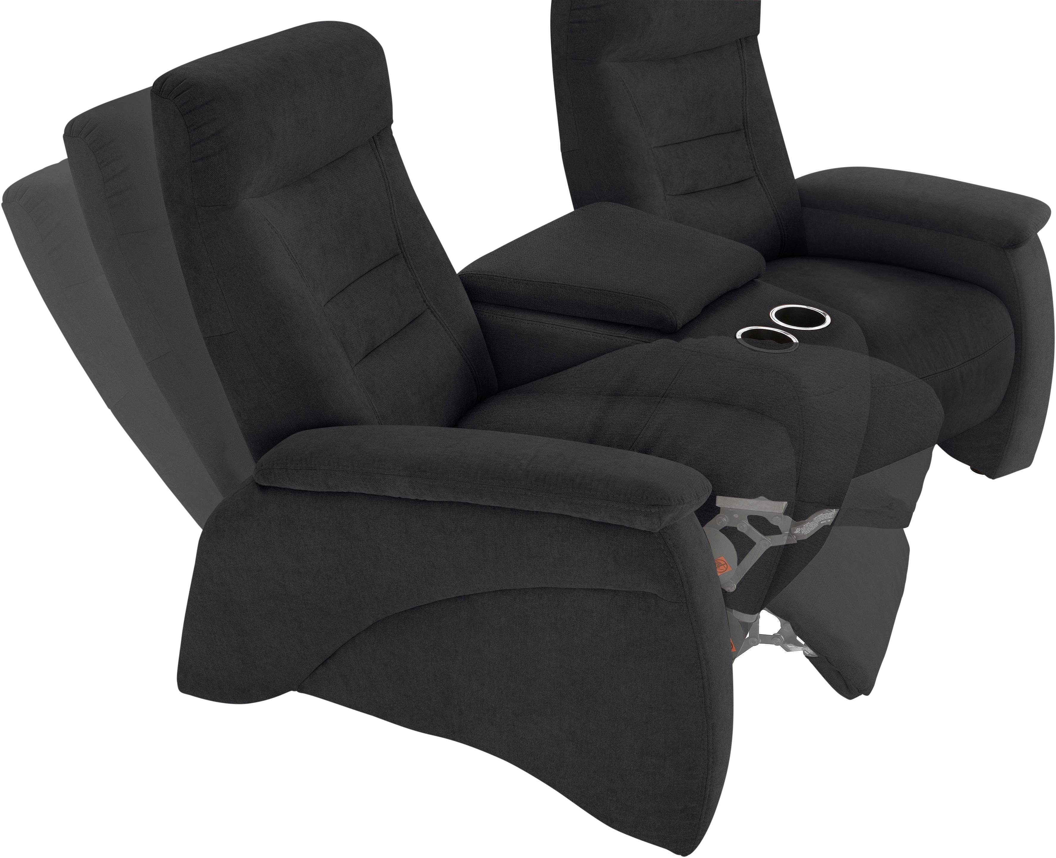 exxpo - sofa fashion 2,5-zitsbank Ascoli, bioscoopsofa met hoog zitcomfort, comfortabele armleuningen incl. relaxfunctie, met opbergruimte en opbergruimte, hoge rugleuning