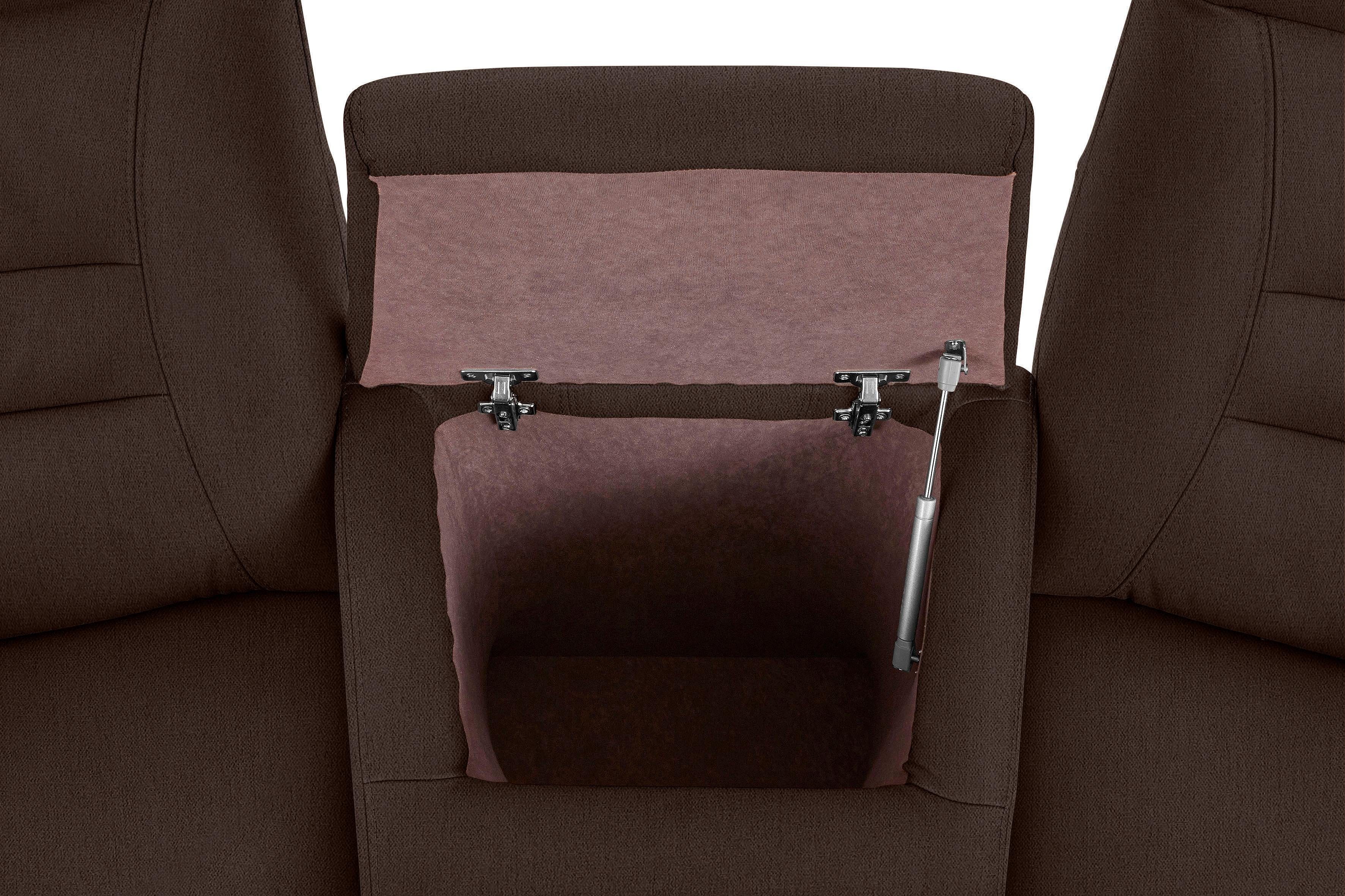 exxpo - sofa fashion 2,5-zitsbank Ascoli, bioscoopsofa met hoog zitcomfort, comfortabele armleuningen incl. relaxfunctie, met opbergruimte en opbergruimte, hoge rugleuning