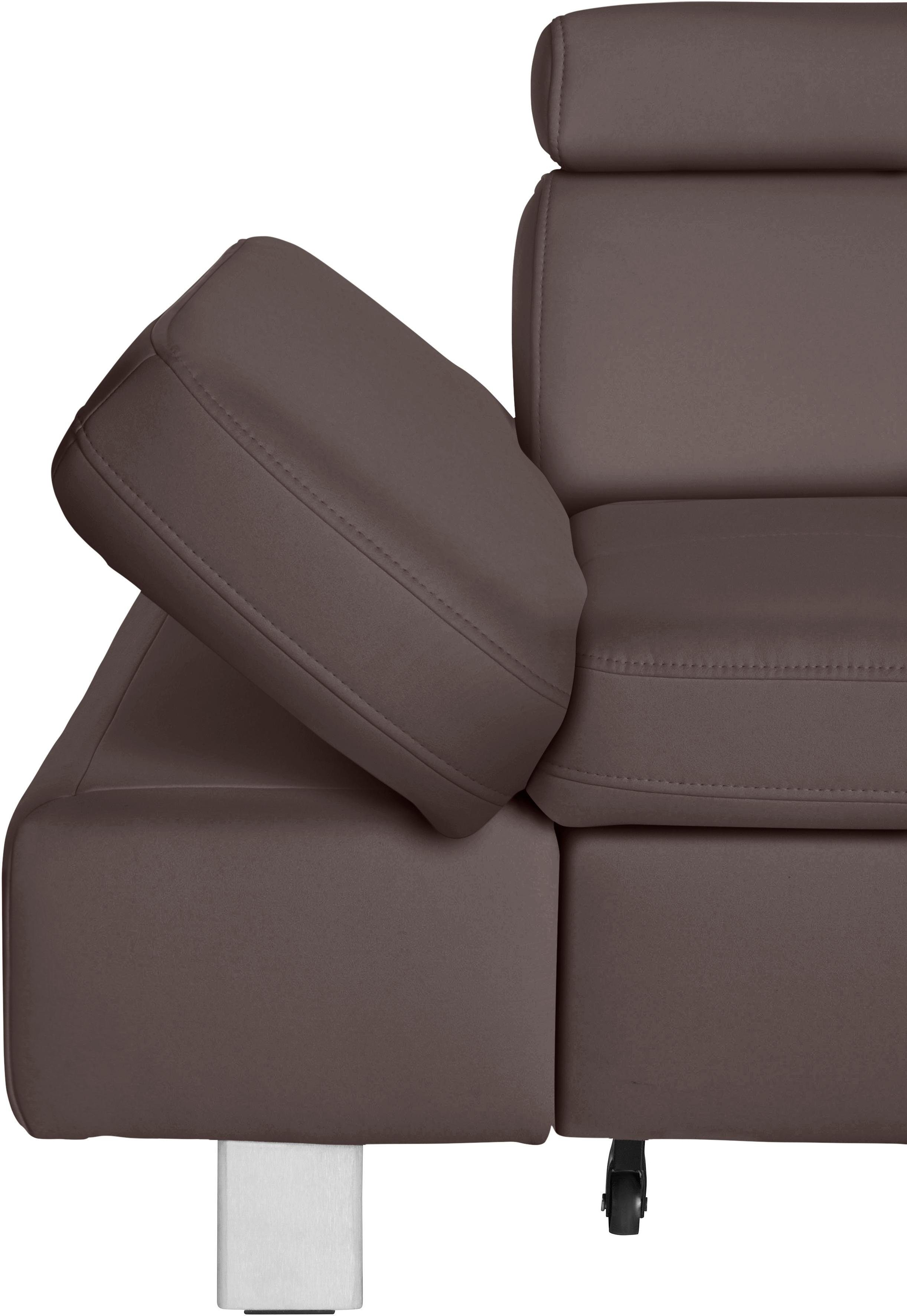 exxpo - sofa fashion Hoekbank Fiji, L-vorm met verstelbare hoofdsteun resp. rugleuning, naar keuze met slaapfunctie