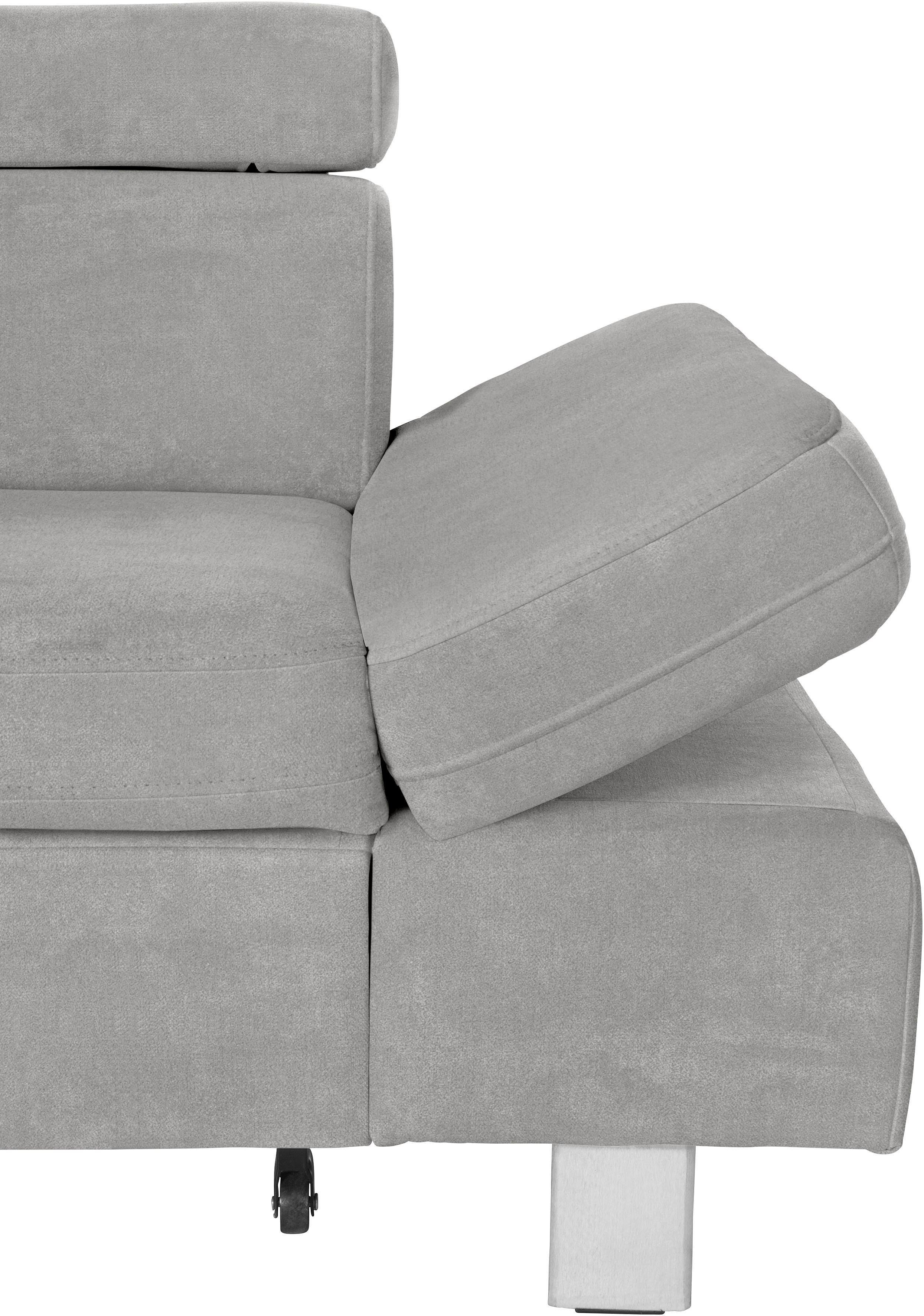 exxpo - sofa fashion Hoekbank Fiji, hoogwaardige afwerking in zitting en rug, L-vorm comfortabel door hoofd- en armverstelling, optioneel met bedfunctie