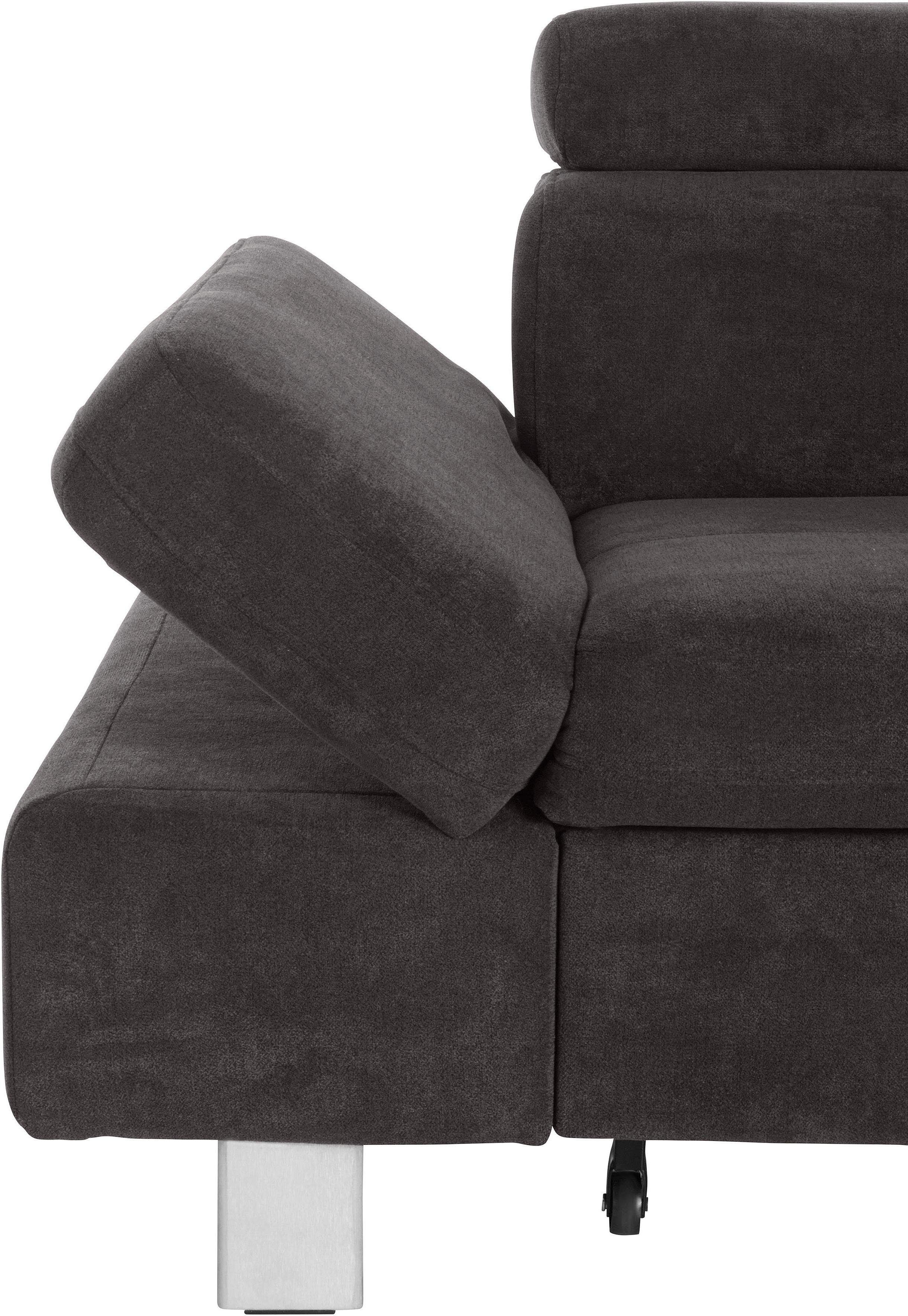 exxpo - sofa fashion Hoekbank Fiji, L-vorm met verstelbare hoofdsteun resp. rugleuning, naar keuze met slaapfunctie