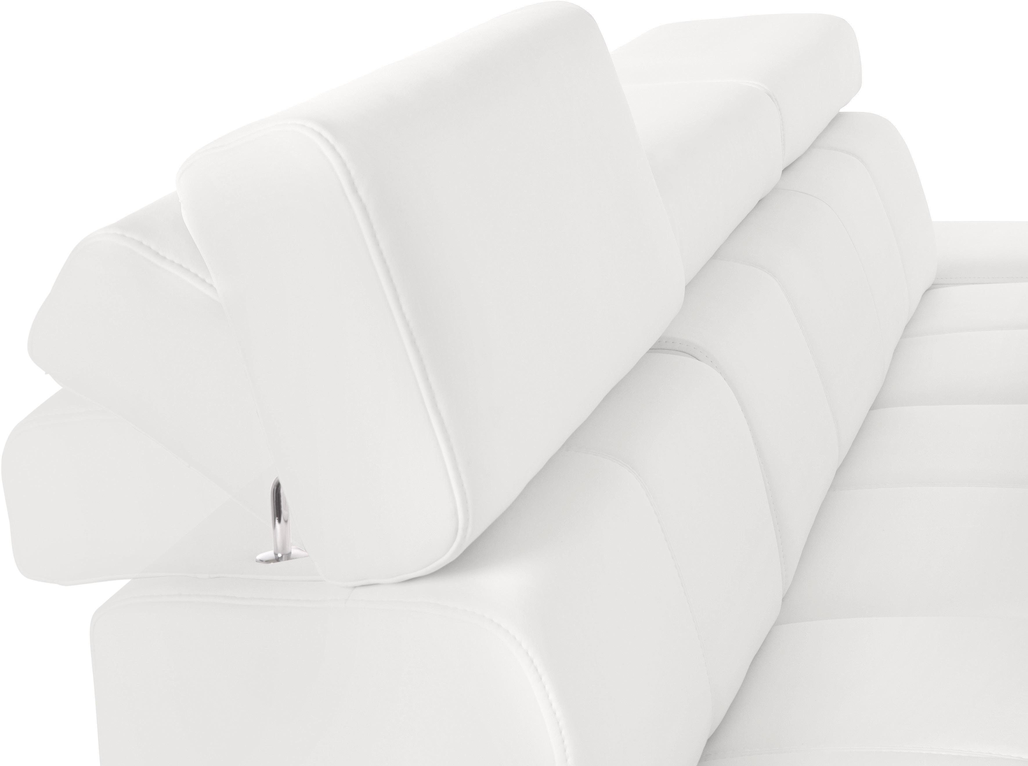 exxpo - sofa fashion Hoekbank Fiji, hoogwaardige afwerking in zitting en rug, L-vorm comfortabel door hoofd- en armverstelling, optioneel met bedfunctie