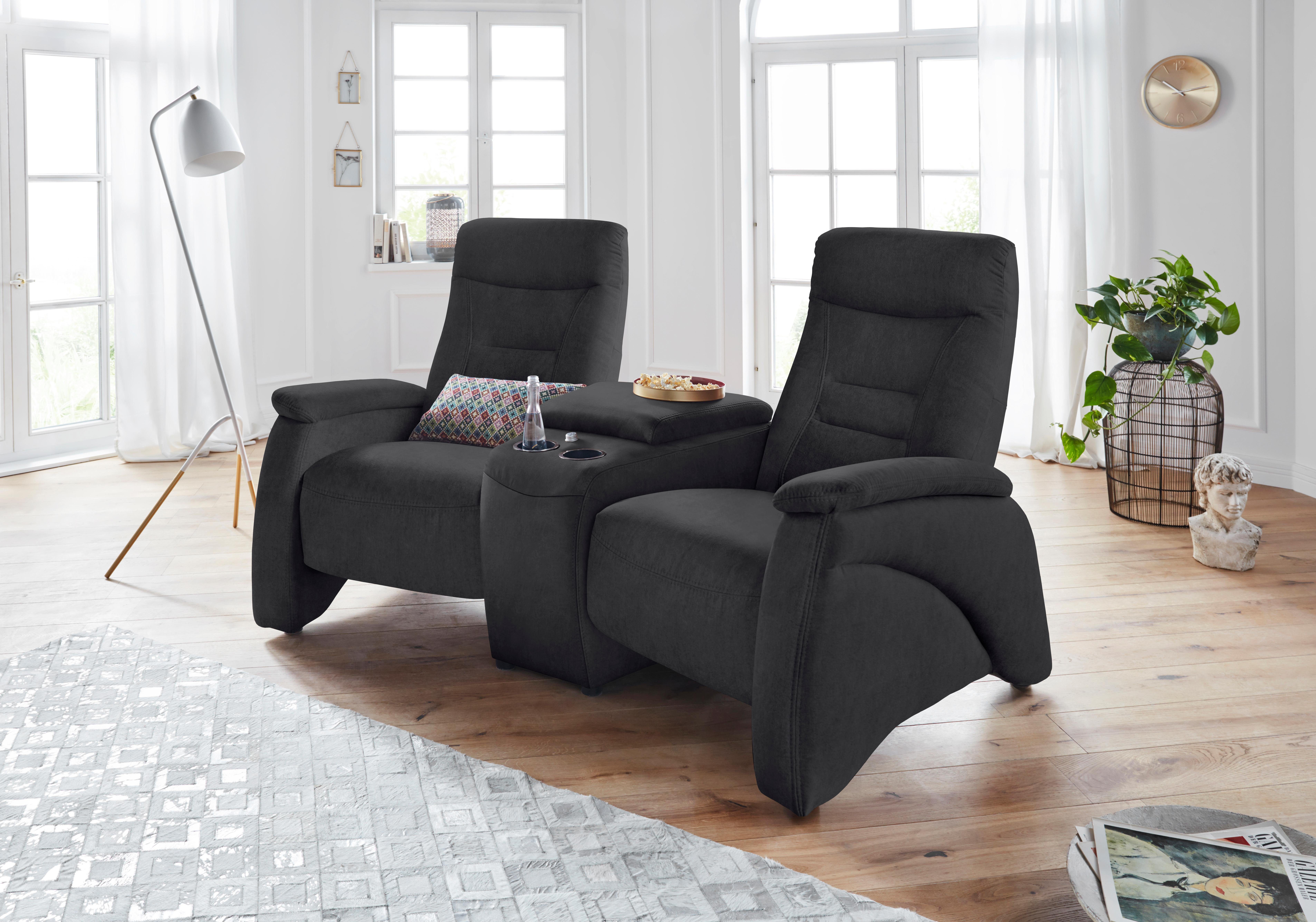 Exxpo - sofa fashion 2,5-zitsbank Ascoli, bioscoopsofa met hoog zitcomfort, comfortabele armleuningen incl. relaxfunctie, met opbergruimte en opbergruimte, hoge rugleuning