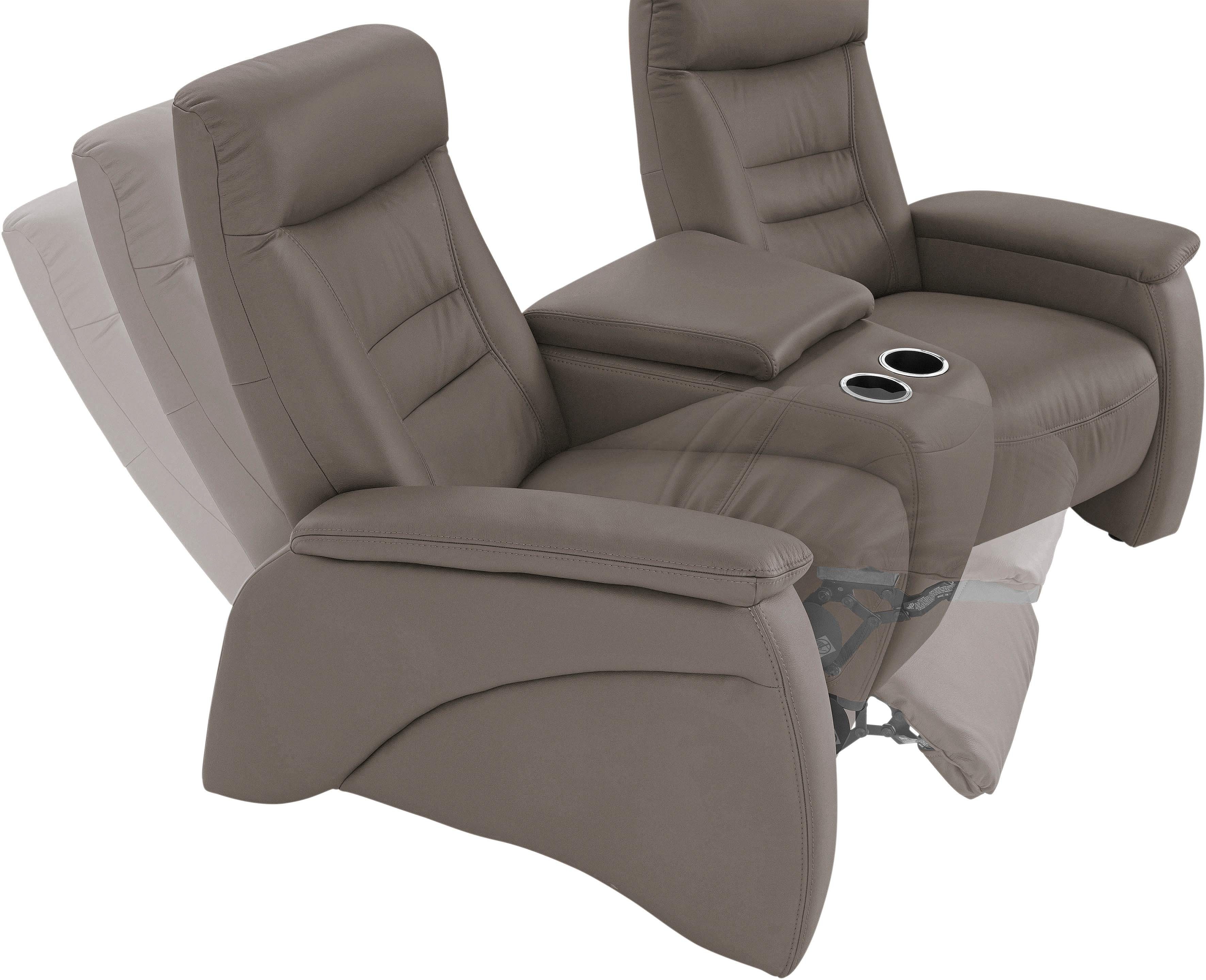 exxpo - sofa fashion 2,5-zitsbank Ascoli, bioscoopsofa met hoog zitcomfort, comfortabele armleuningen incl. relaxfunctie, met opbergruimte en opbergruimte, hoge rugleuning