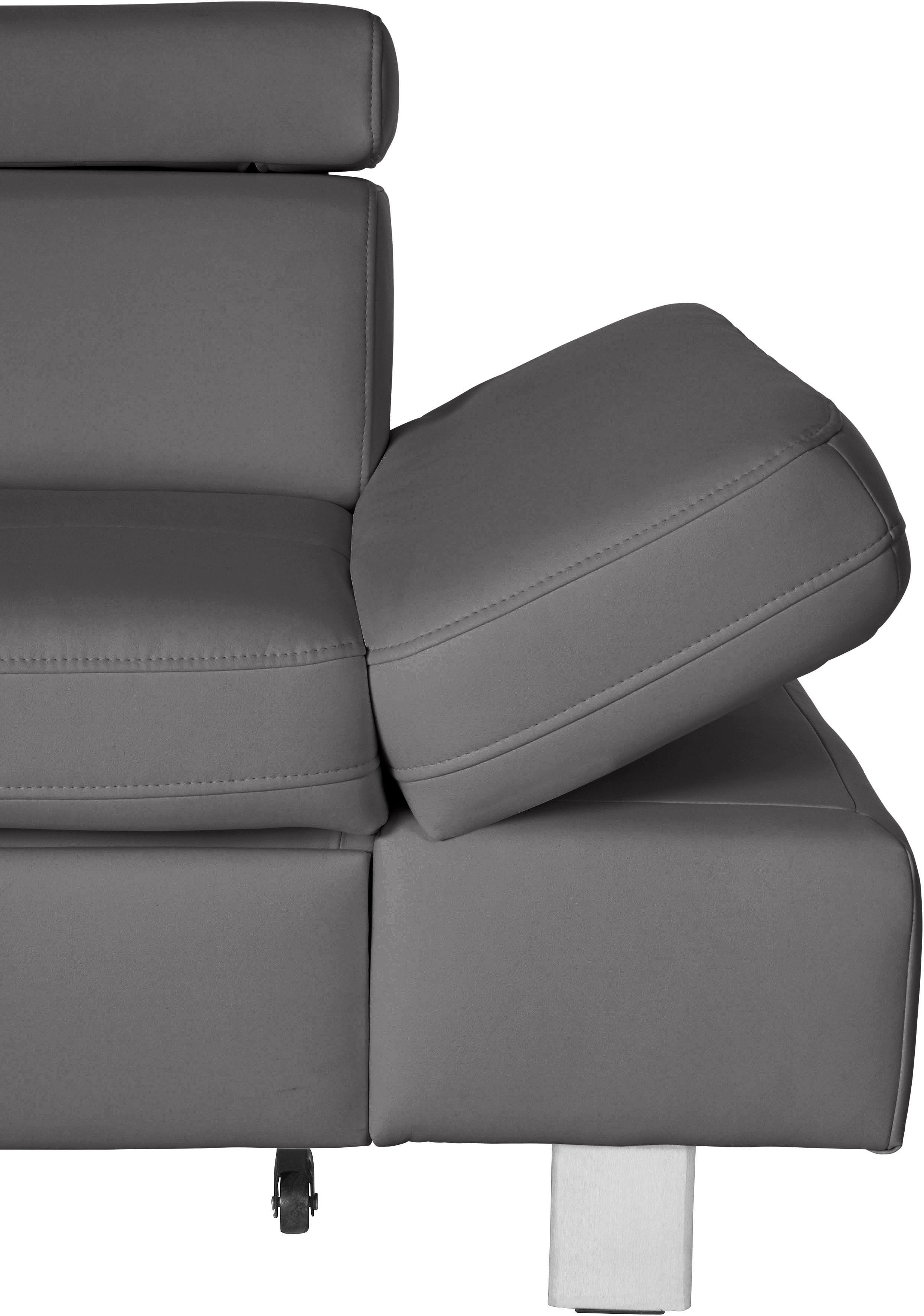 exxpo - sofa fashion Hoekbank Fiji, hoogwaardige afwerking in zitting en rug, L-vorm comfortabel door hoofd- en armverstelling, optioneel met bedfunctie