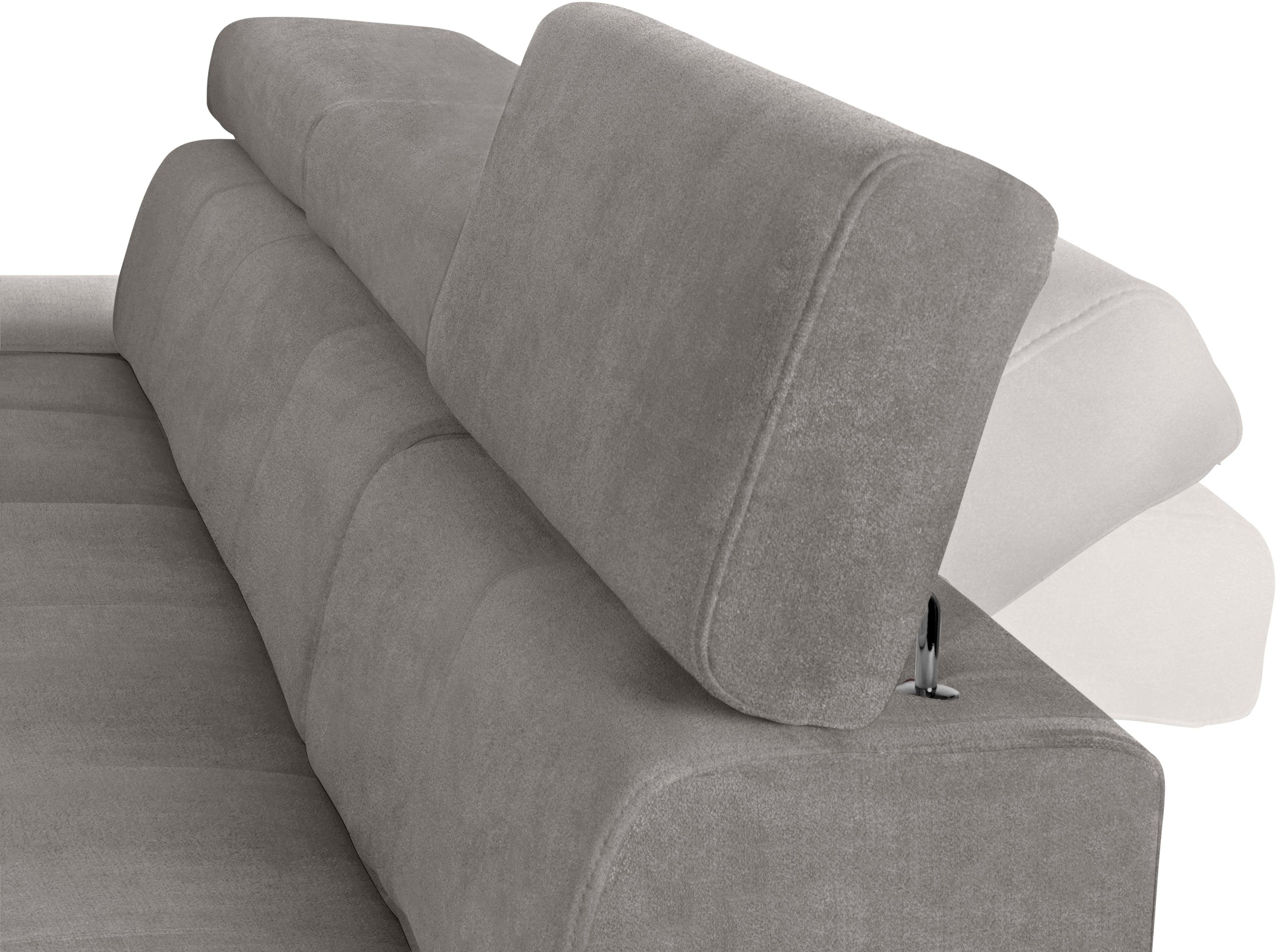 exxpo - sofa fashion Hoekbank Fiji, hoogwaardige afwerking in zitting en rug, L-vorm comfortabel door hoofd- en armverstelling, optioneel met bedfunctie