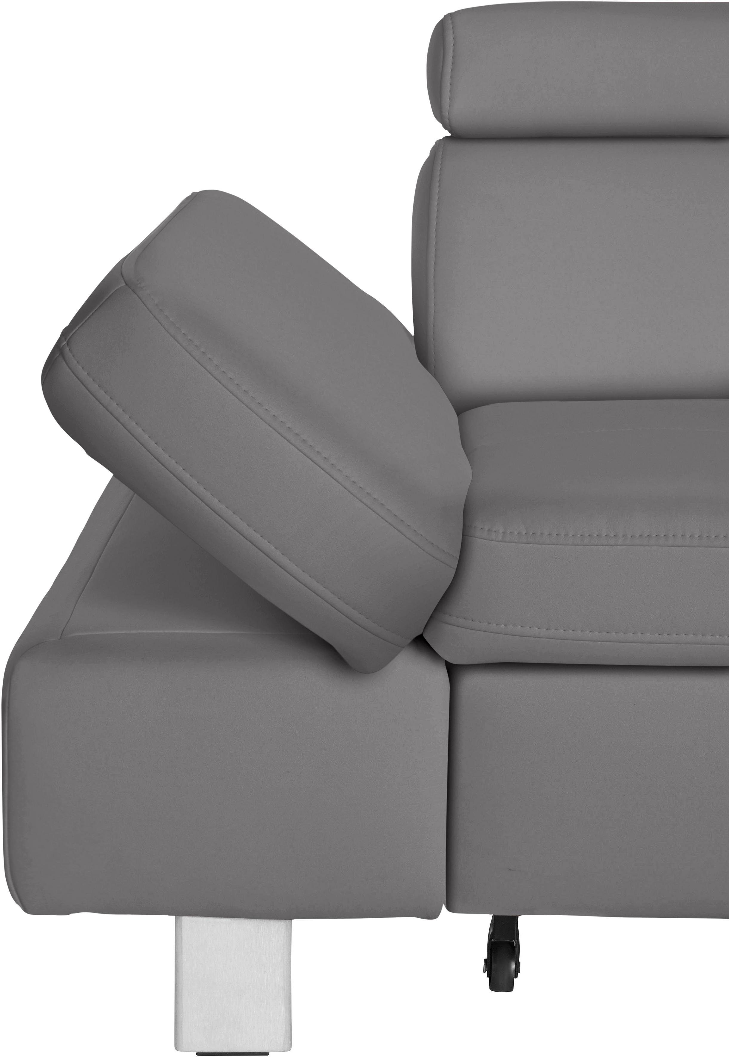 exxpo - sofa fashion Hoekbank Fiji, L-vorm met verstelbare hoofdsteun resp. rugleuning, naar keuze met slaapfunctie