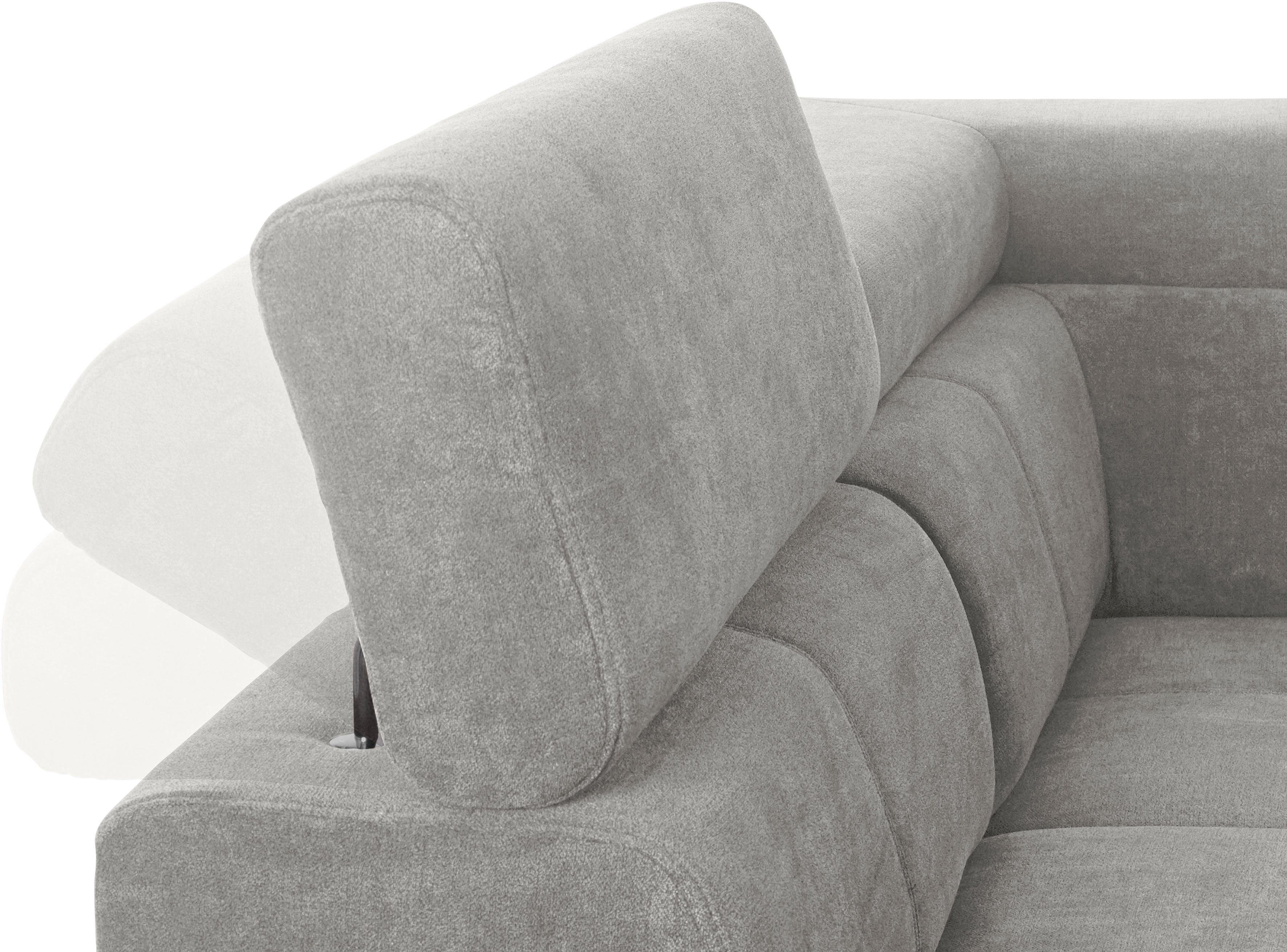 exxpo - sofa fashion Hoekbank Fiji, L-vorm met verstelbare hoofdsteun resp. rugleuning, naar keuze met slaapfunctie