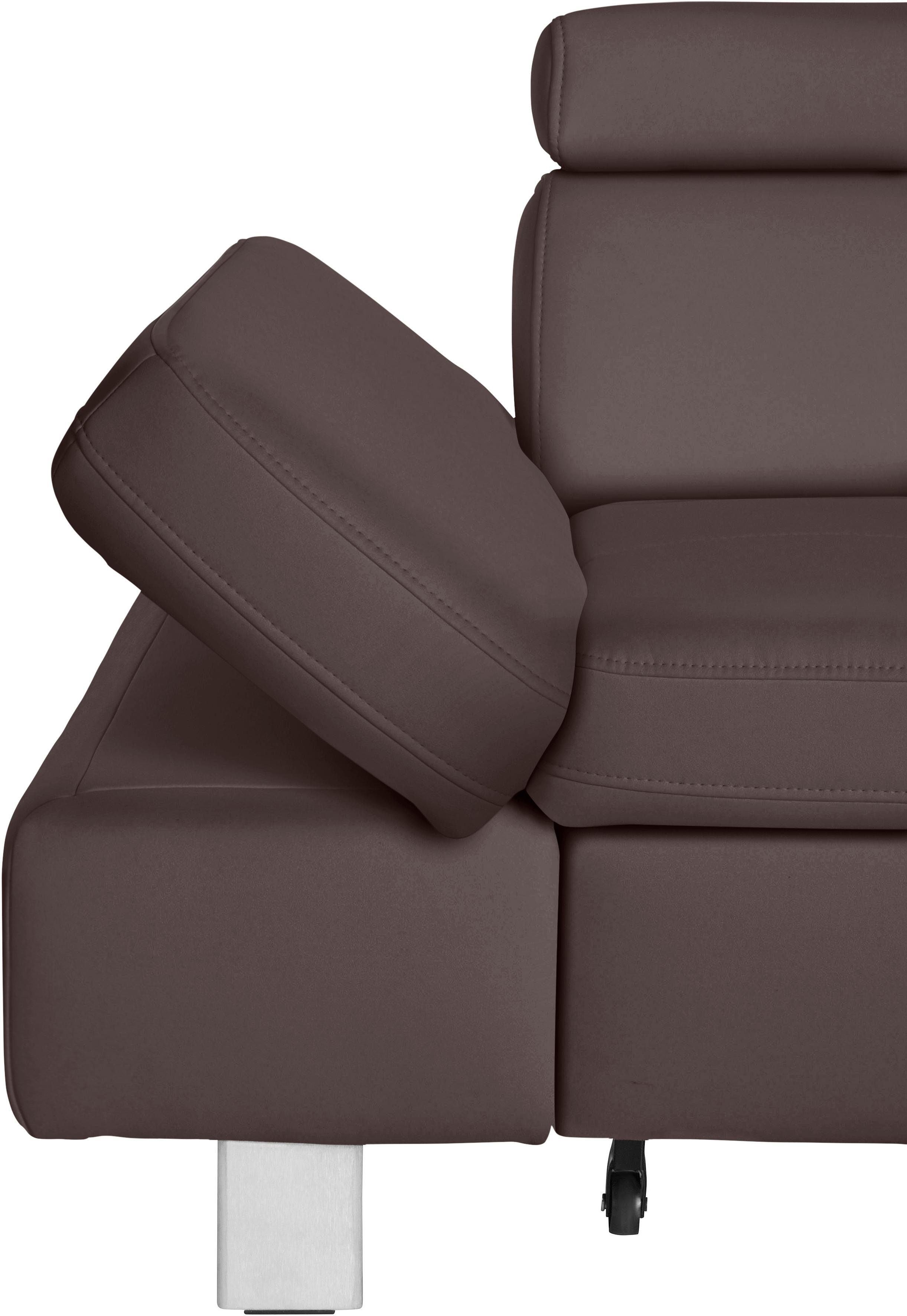 exxpo - sofa fashion Hoekbank Fiji, L-vorm met verstelbare hoofdsteun resp. rugleuning, naar keuze met slaapfunctie
