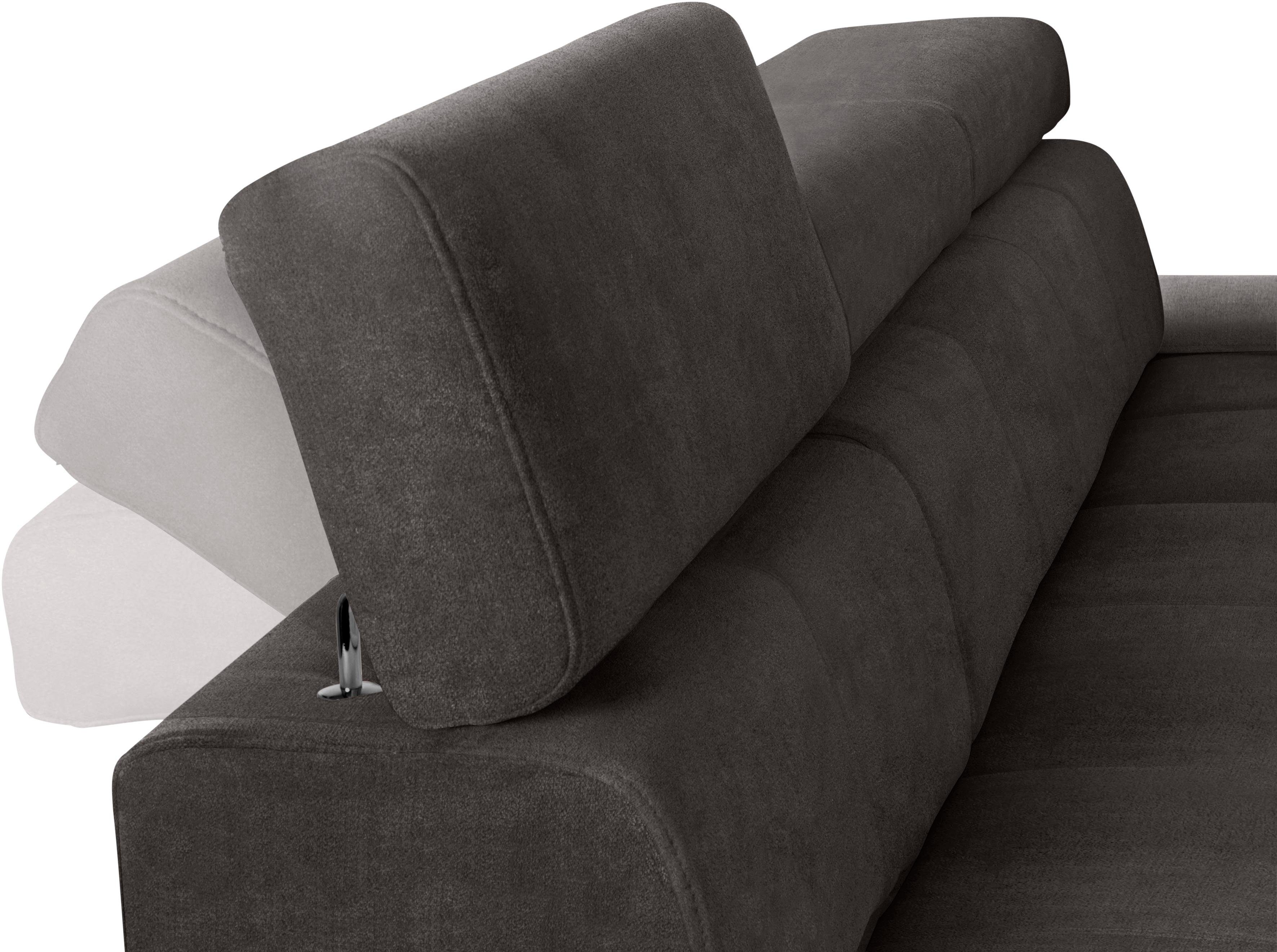 exxpo - sofa fashion Hoekbank Fiji, hoogwaardige afwerking in zitting en rug, L-vorm comfortabel door hoofd- en armverstelling, optioneel met bedfunctie