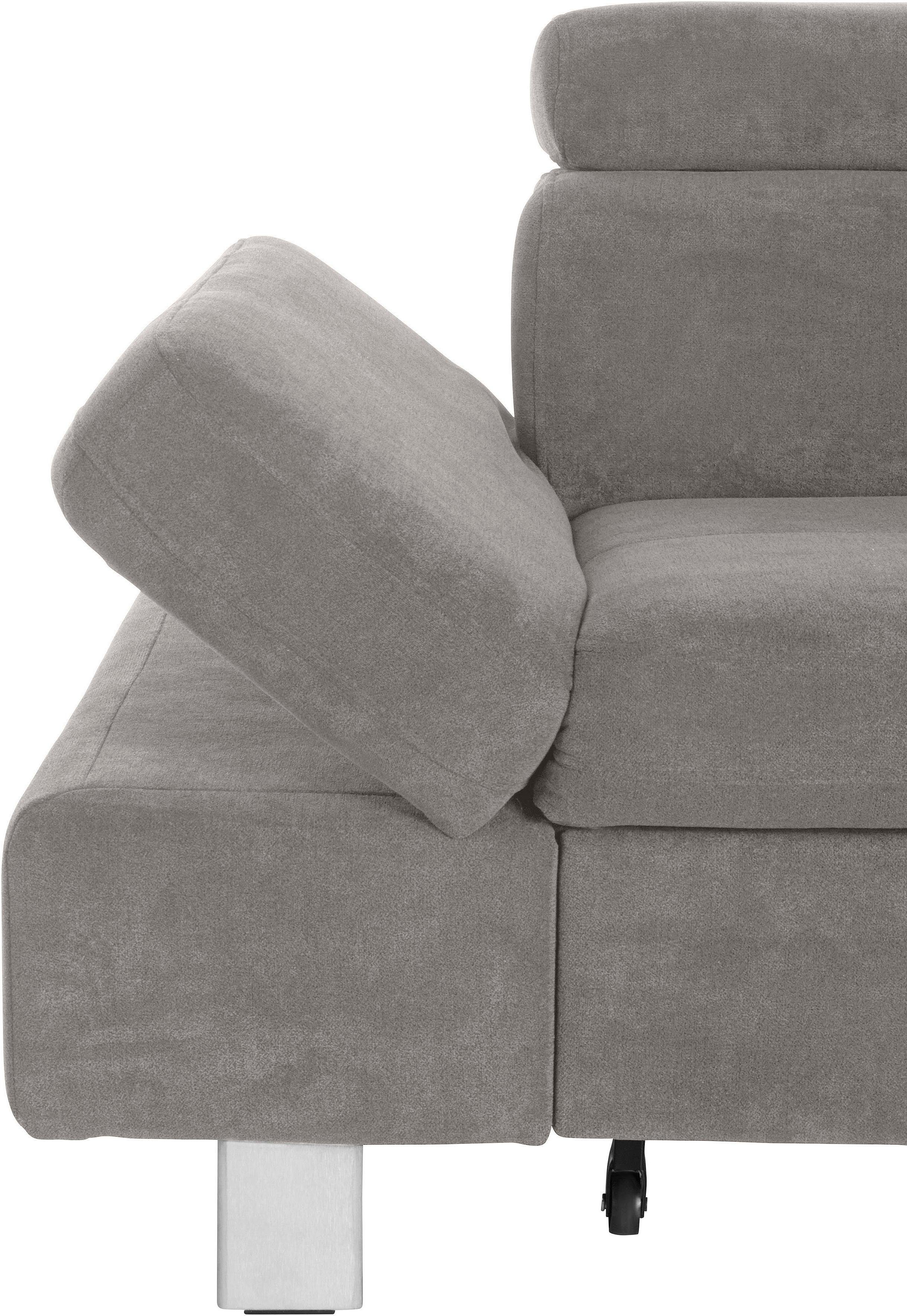 exxpo - sofa fashion Hoekbank Fiji, L-vorm met verstelbare hoofdsteun resp. rugleuning, naar keuze met slaapfunctie