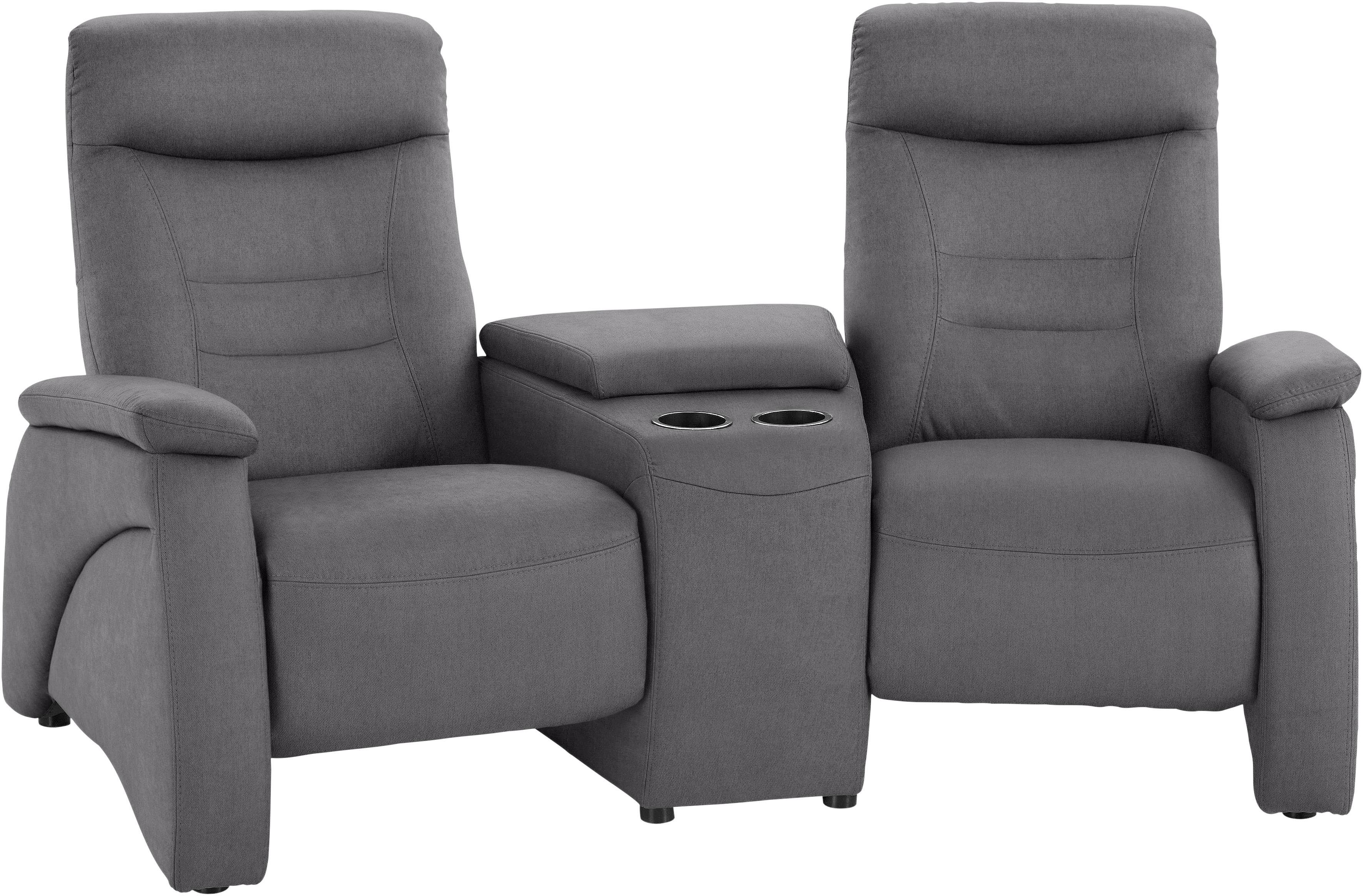 exxpo - sofa fashion 2,5-zitsbank Ascoli, bioscoopsofa met hoog zitcomfort, comfortabele armleuningen incl. relaxfunctie, met opbergruimte en opbergruimte, hoge rugleuning