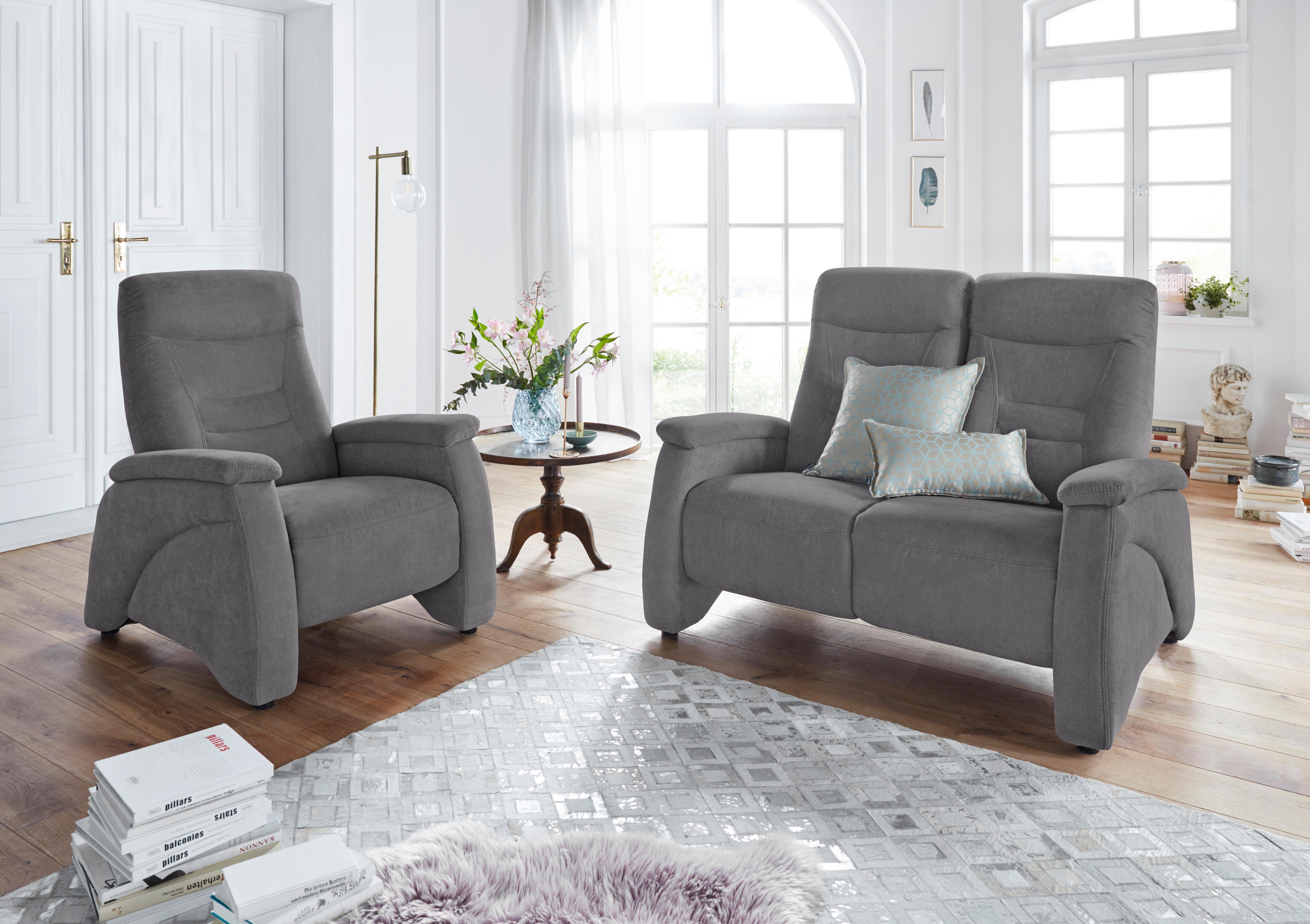 exxpo - sofa fashion 2-zitsbank Ascoli, bioscoopsofa met hoog zitcomfort, comfortabele armleuningen
