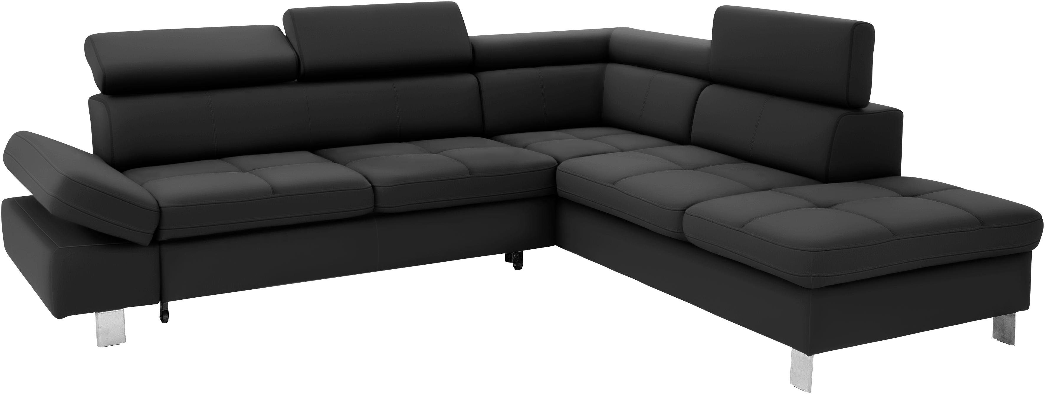 exxpo - sofa fashion Hoekbank Fiji, L-vorm met verstelbare hoofdsteun resp. rugleuning, naar keuze met slaapfunctie