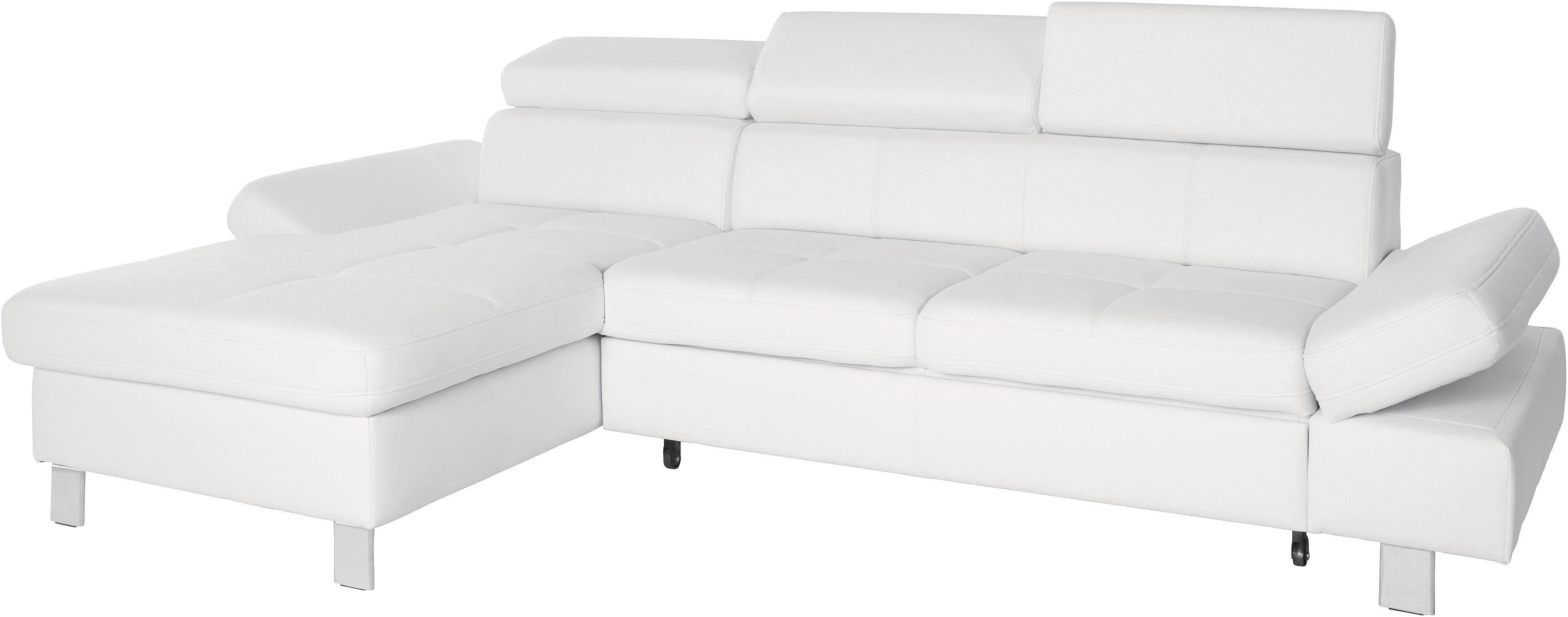 exxpo - sofa fashion Hoekbank Fiji, hoogwaardige afwerking in zitting en rug, L-vorm comfortabel door hoofd- en armverstelling, optioneel met bedfunctie