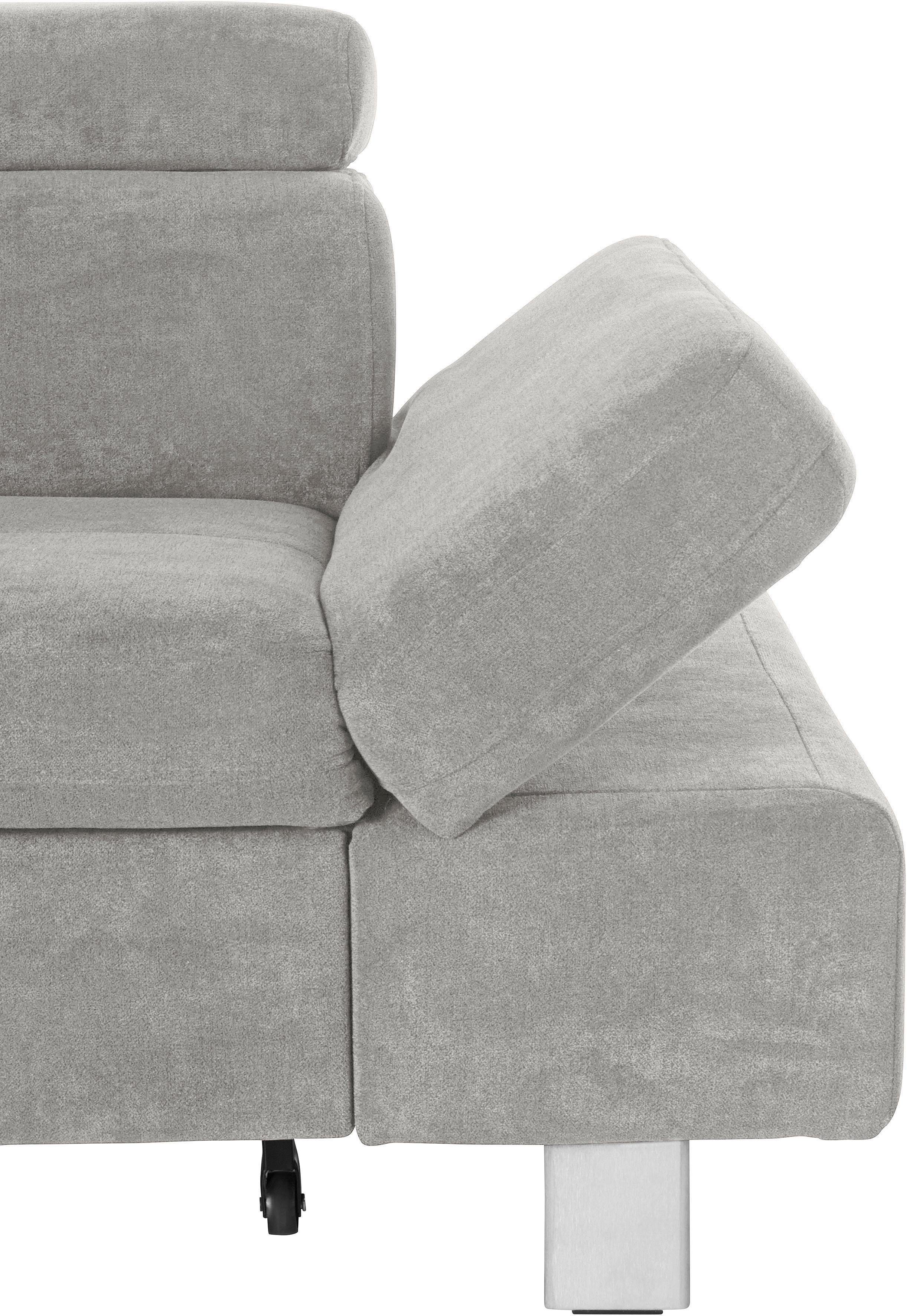 exxpo - sofa fashion Hoekbank Fiji, L-vorm met verstelbare hoofdsteun resp. rugleuning, naar keuze met slaapfunctie