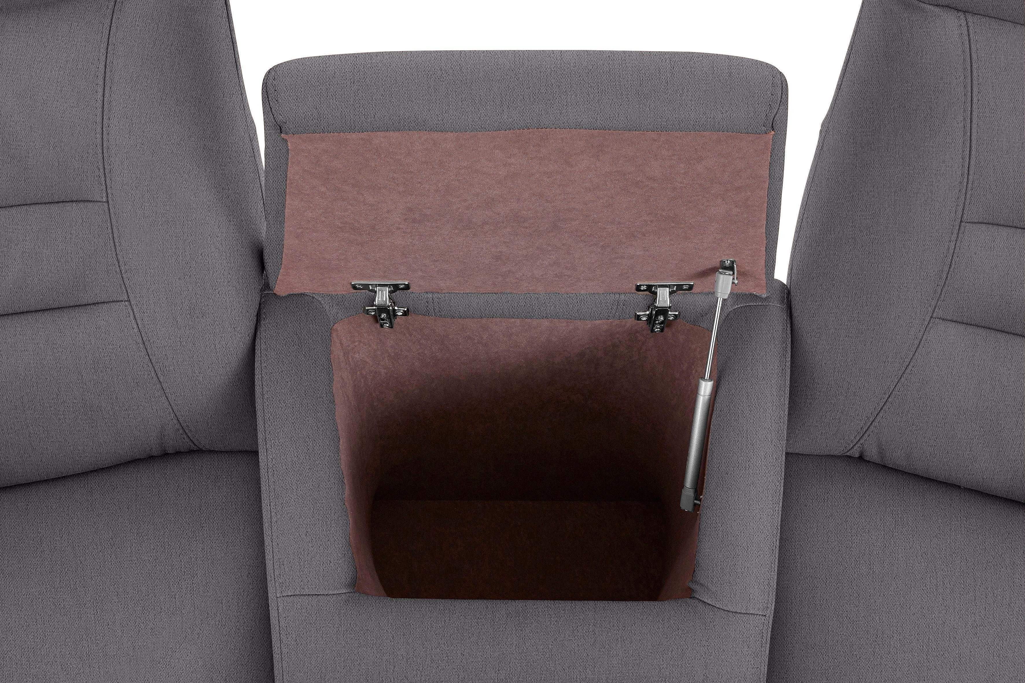 exxpo - sofa fashion 2,5-zitsbank Ascoli, bioscoopsofa met hoog zitcomfort, comfortabele armleuningen incl. relaxfunctie, met opbergruimte en opbergruimte, hoge rugleuning