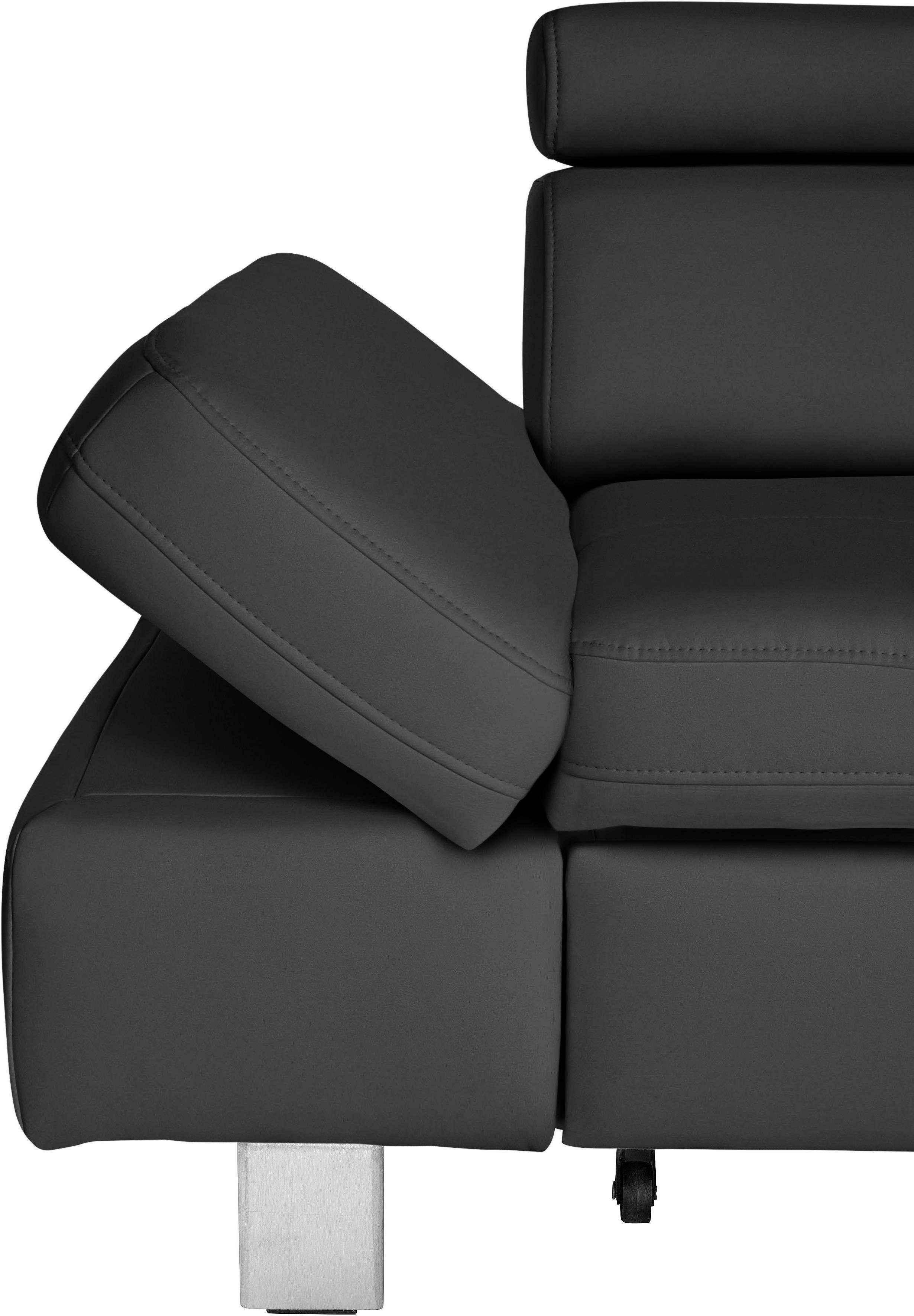 exxpo - sofa fashion Hoekbank Fiji, L-vorm met verstelbare hoofdsteun resp. rugleuning, naar keuze met slaapfunctie