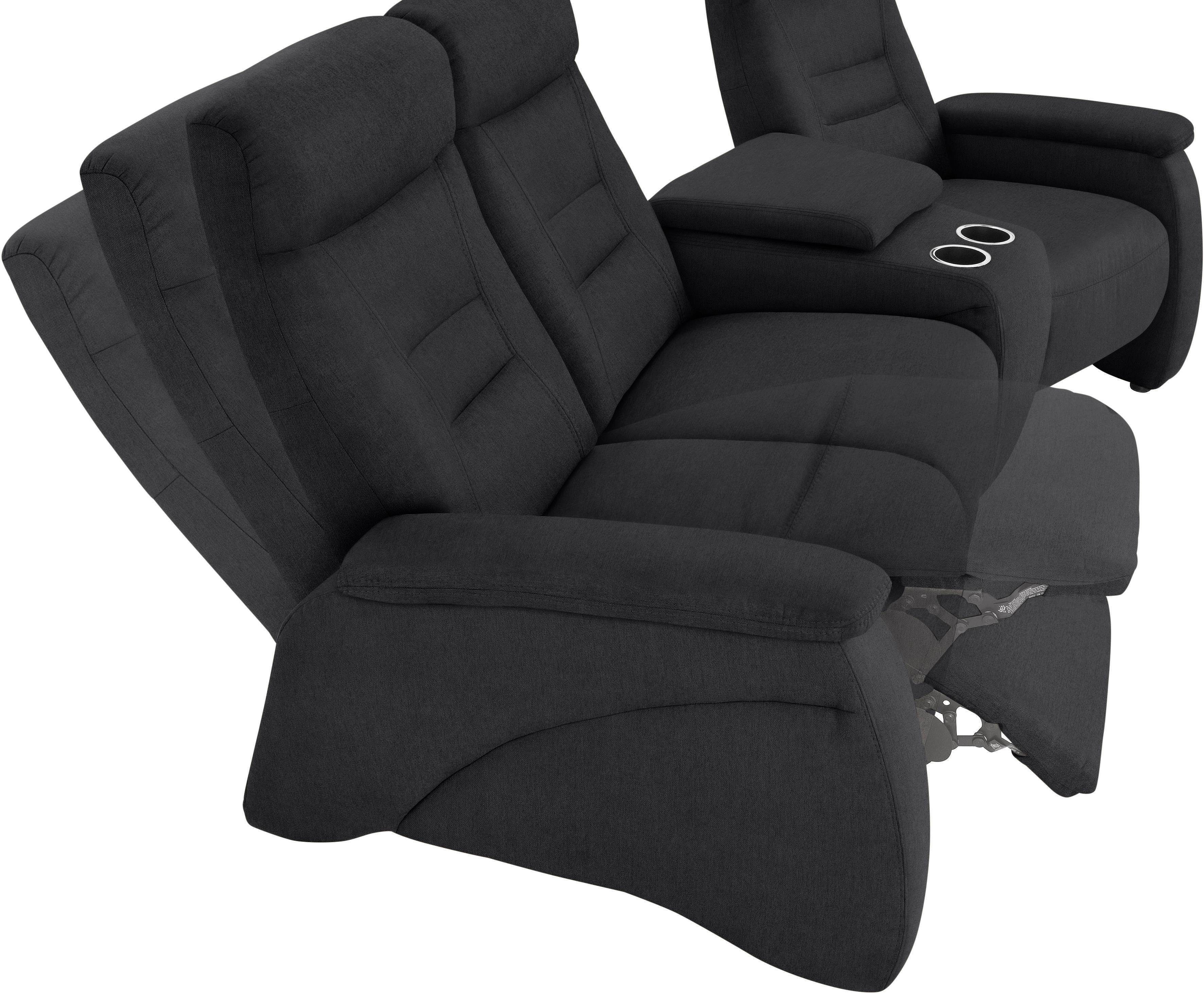 exxpo - sofa fashion 3-zitsbank Ascoli, bioscoopsofa met hoog zitcomfort, comfortabele armleuningen