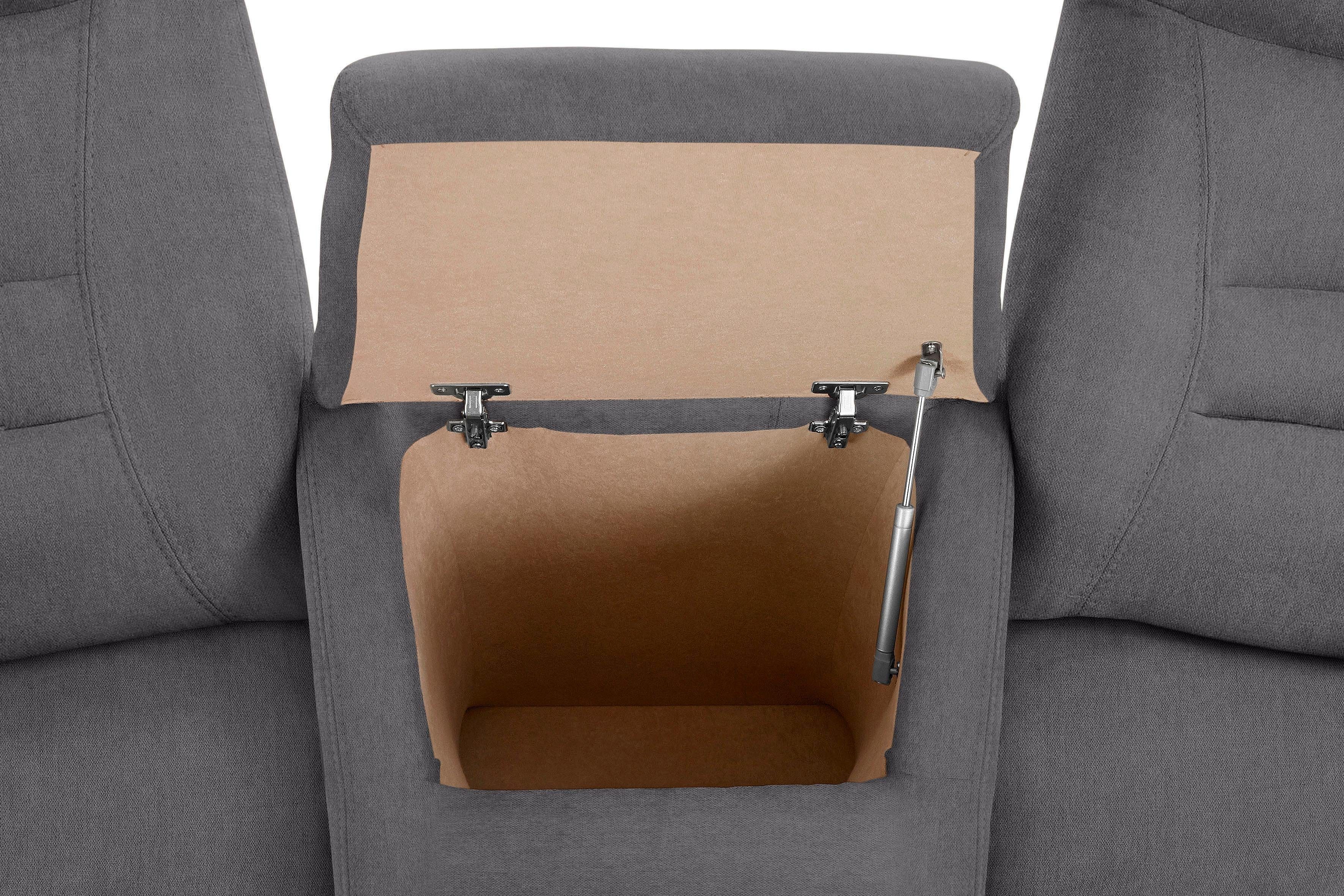 exxpo - sofa fashion 3-zitsbank Ascoli, bioscoopsofa met hoog zitcomfort, comfortabele armleuningen