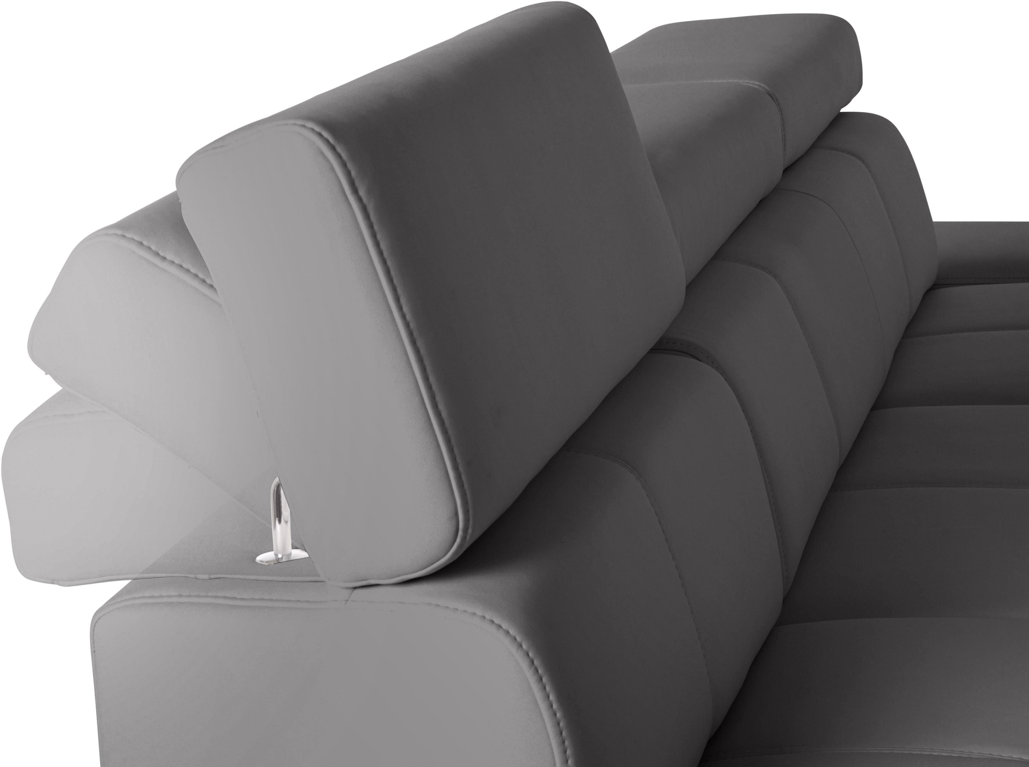 exxpo - sofa fashion Hoekbank Fiji, hoogwaardige afwerking in zitting en rug, L-vorm comfortabel door hoofd- en armverstelling, optioneel met bedfunctie