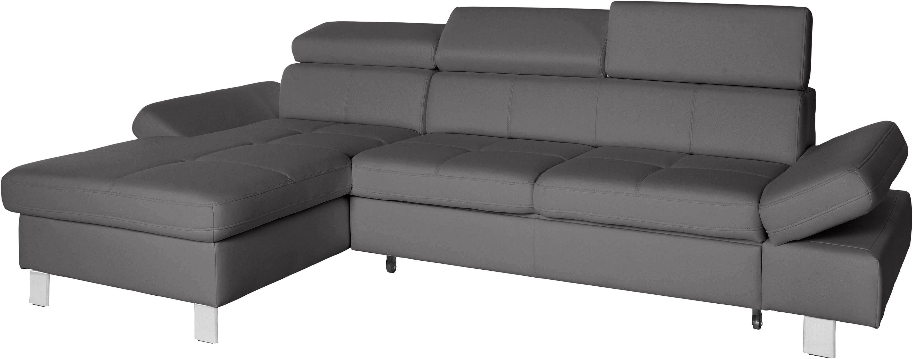 exxpo - sofa fashion Hoekbank Fiji, hoogwaardige afwerking in zitting en rug, L-vorm comfortabel door hoofd- en armverstelling, optioneel met bedfunctie