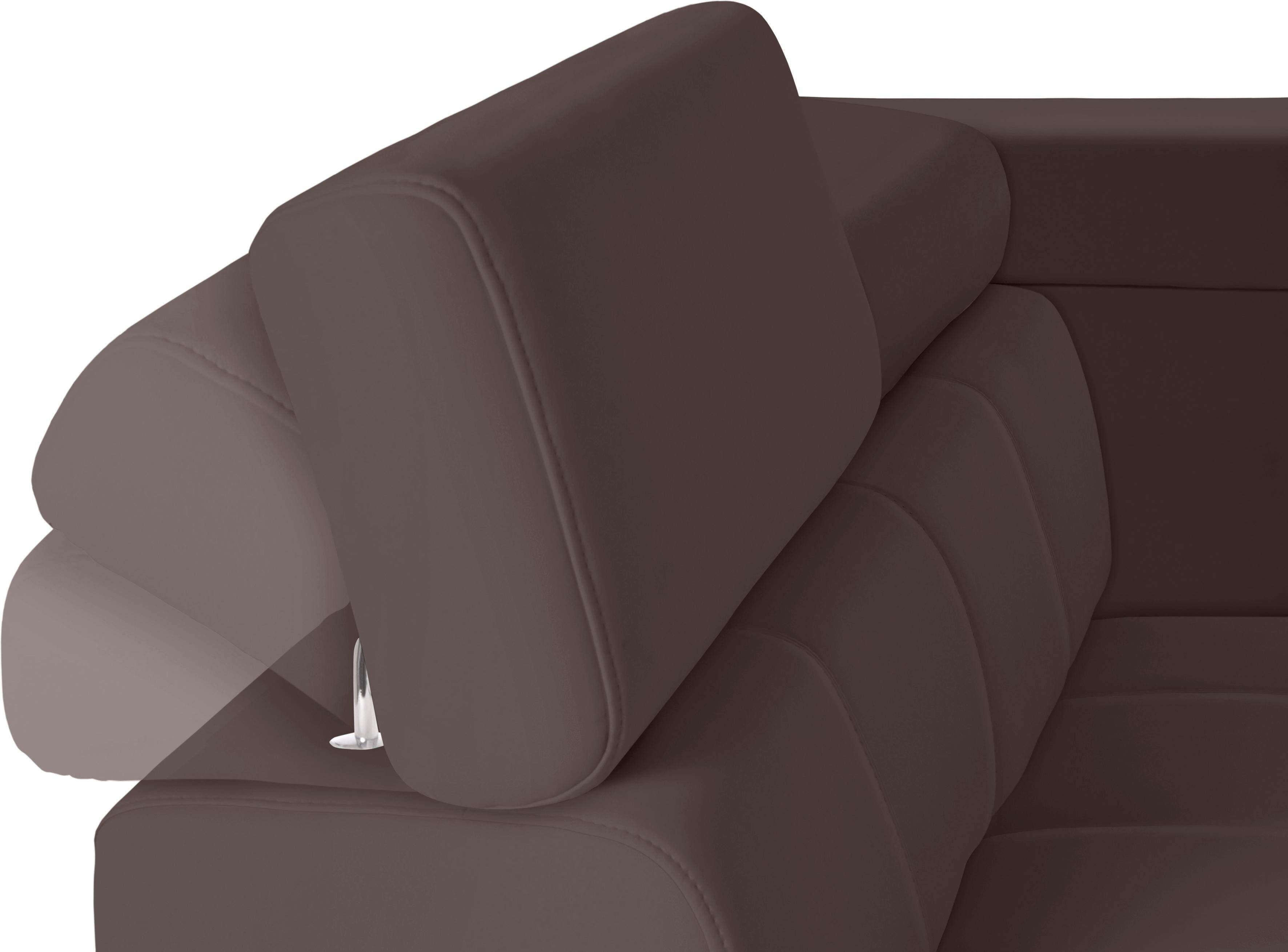 exxpo - sofa fashion Hoekbank Fiji, L-vorm met verstelbare hoofdsteun resp. rugleuning, naar keuze met slaapfunctie