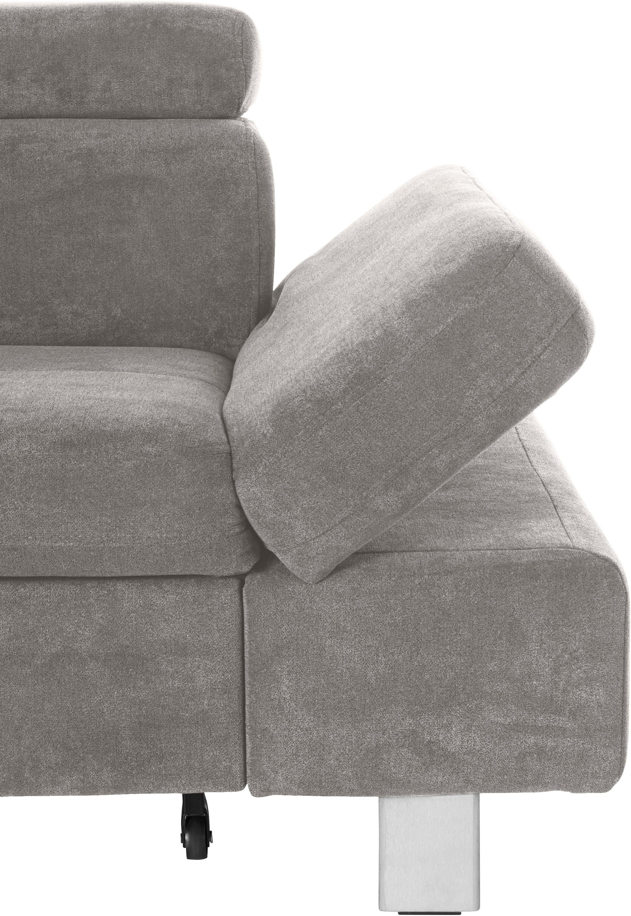 exxpo - sofa fashion Hoekbank Fiji, L-vorm met verstelbare hoofdsteun resp. rugleuning, naar keuze met slaapfunctie