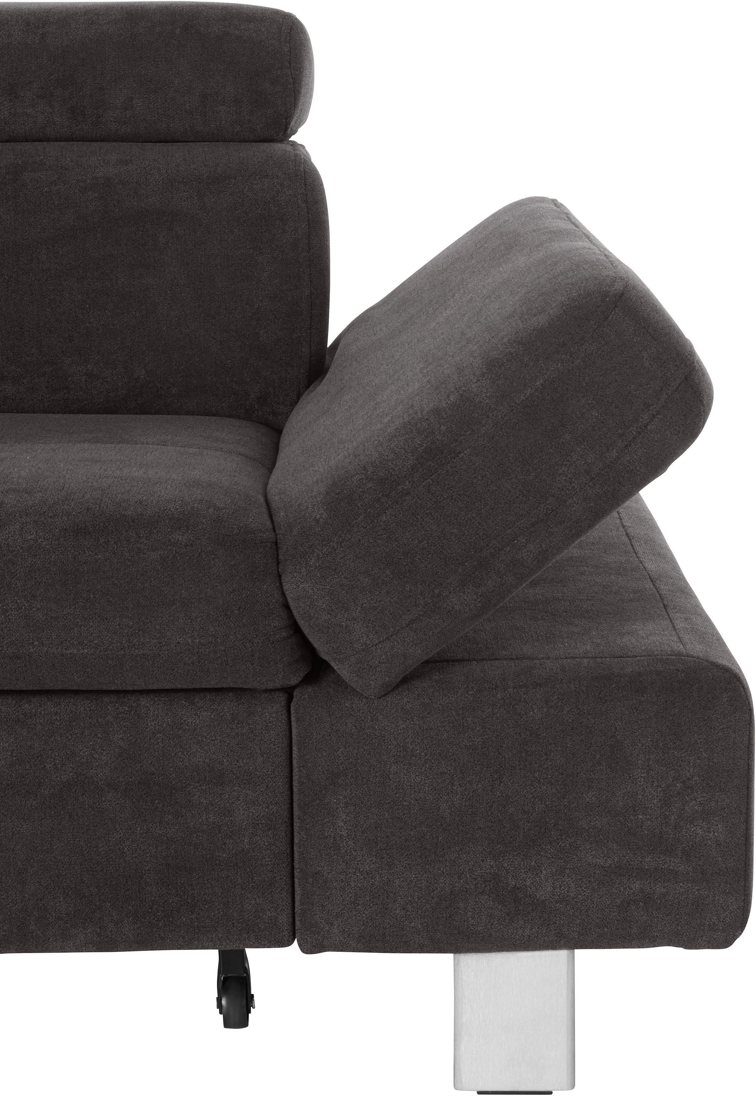 exxpo - sofa fashion Hoekbank Fiji, L-vorm met verstelbare hoofdsteun resp. rugleuning, naar keuze met slaapfunctie