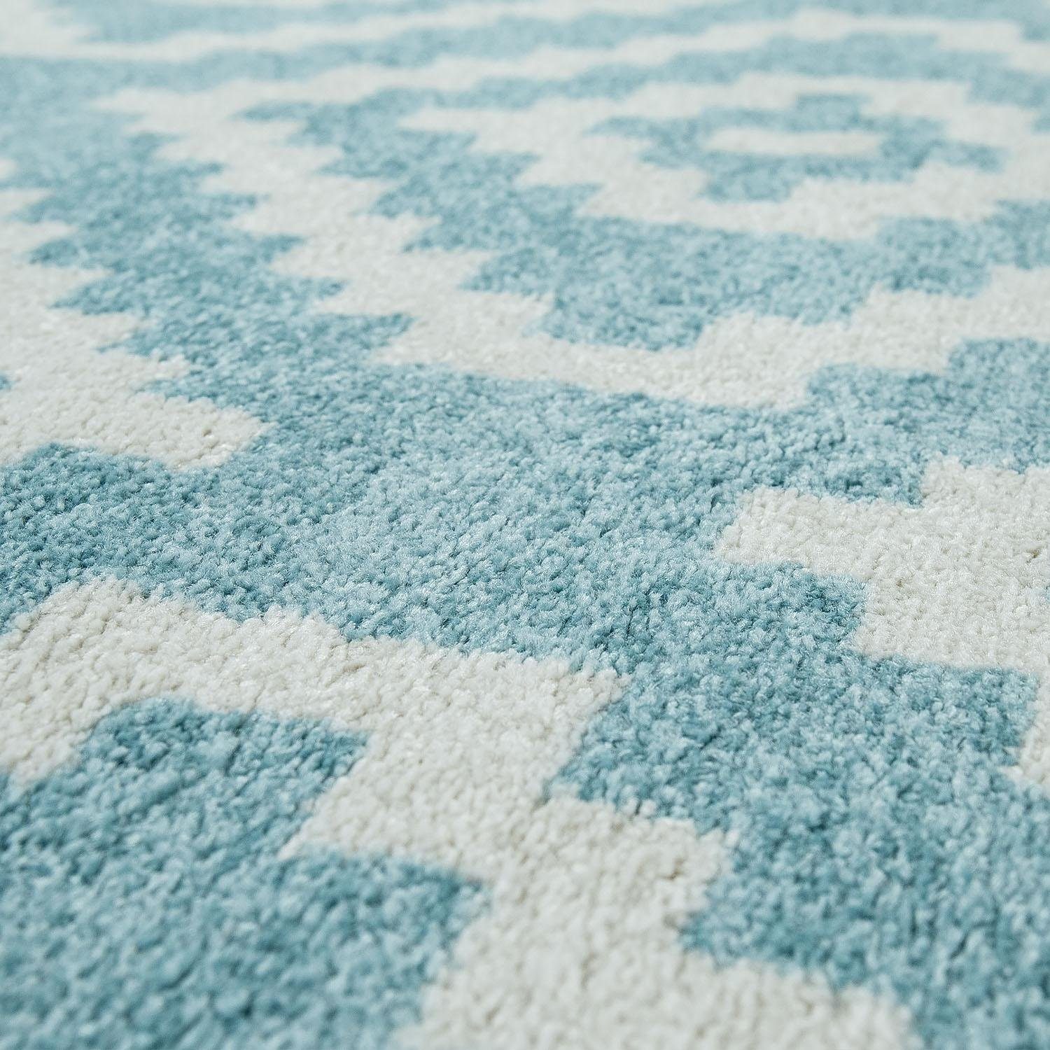Paco Home Loper Stella 400 Tapijtloper, korte pool, pastelkleuren, ruitendesign