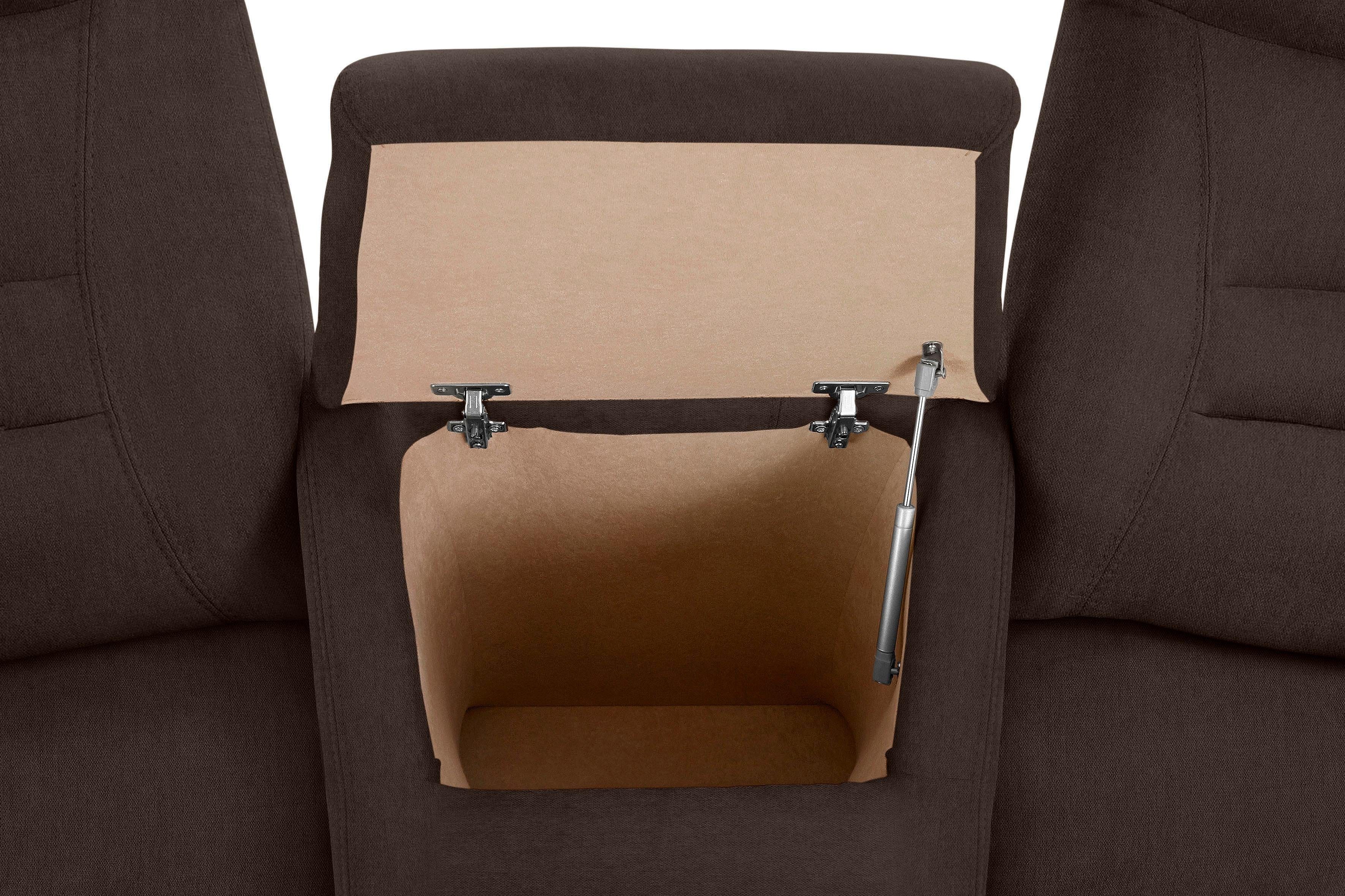 exxpo - sofa fashion 3-zitsbank Ascoli, bioscoopsofa met hoog zitcomfort, comfortabele armleuningen