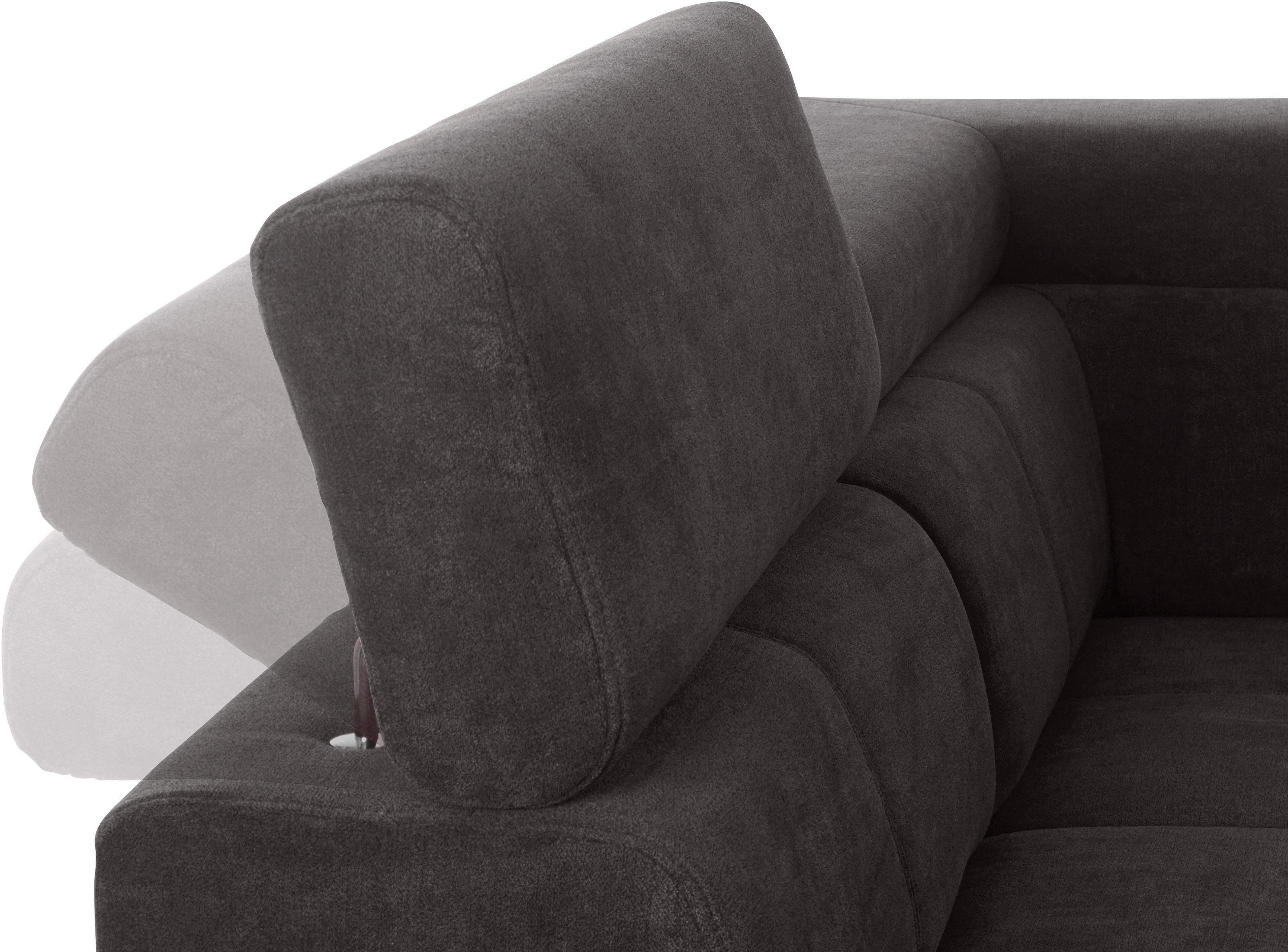 exxpo - sofa fashion Hoekbank Fiji, L-vorm met verstelbare hoofdsteun resp. rugleuning, naar keuze met slaapfunctie