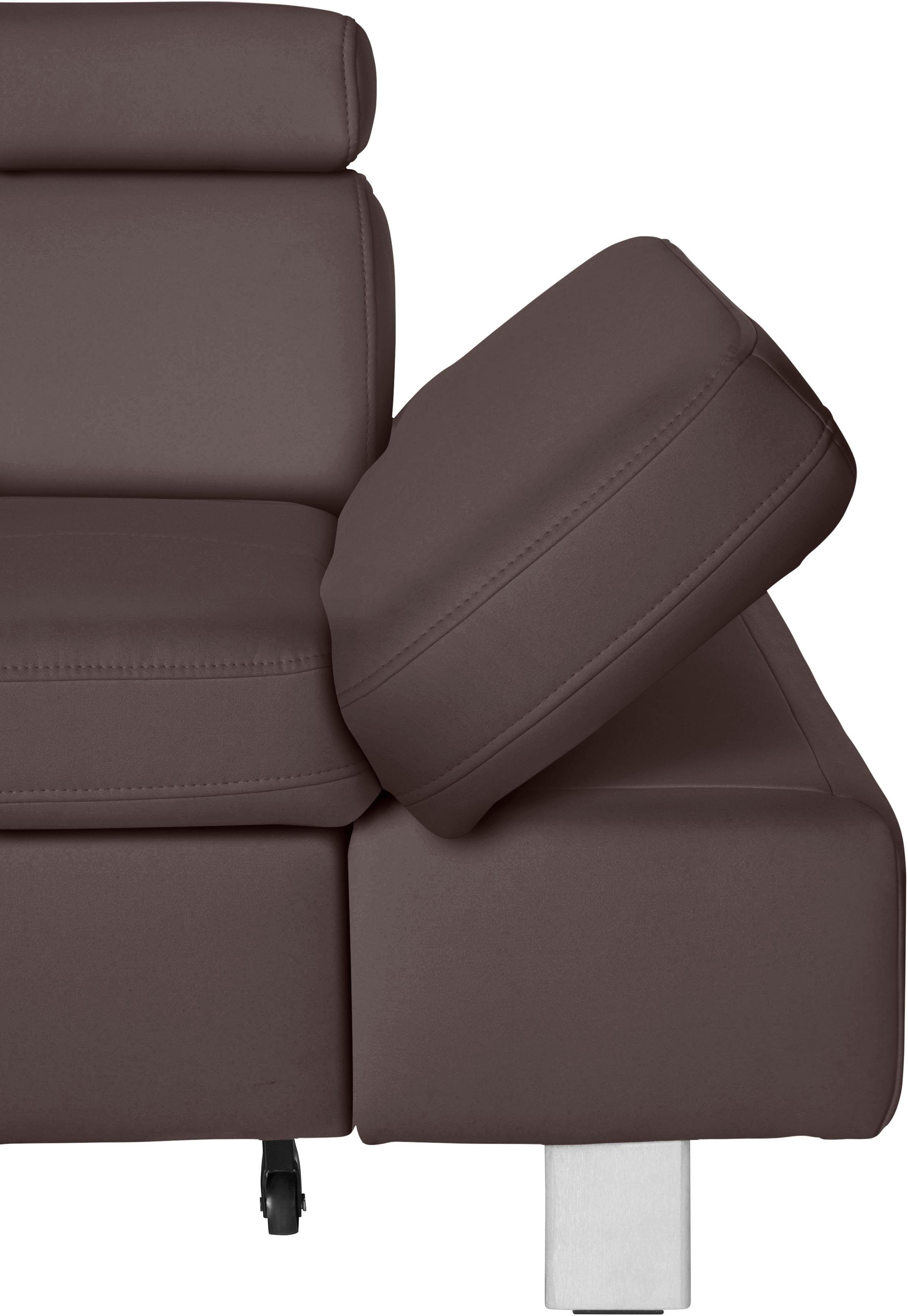 exxpo - sofa fashion Hoekbank Fiji, L-vorm met verstelbare hoofdsteun resp. rugleuning, naar keuze met slaapfunctie