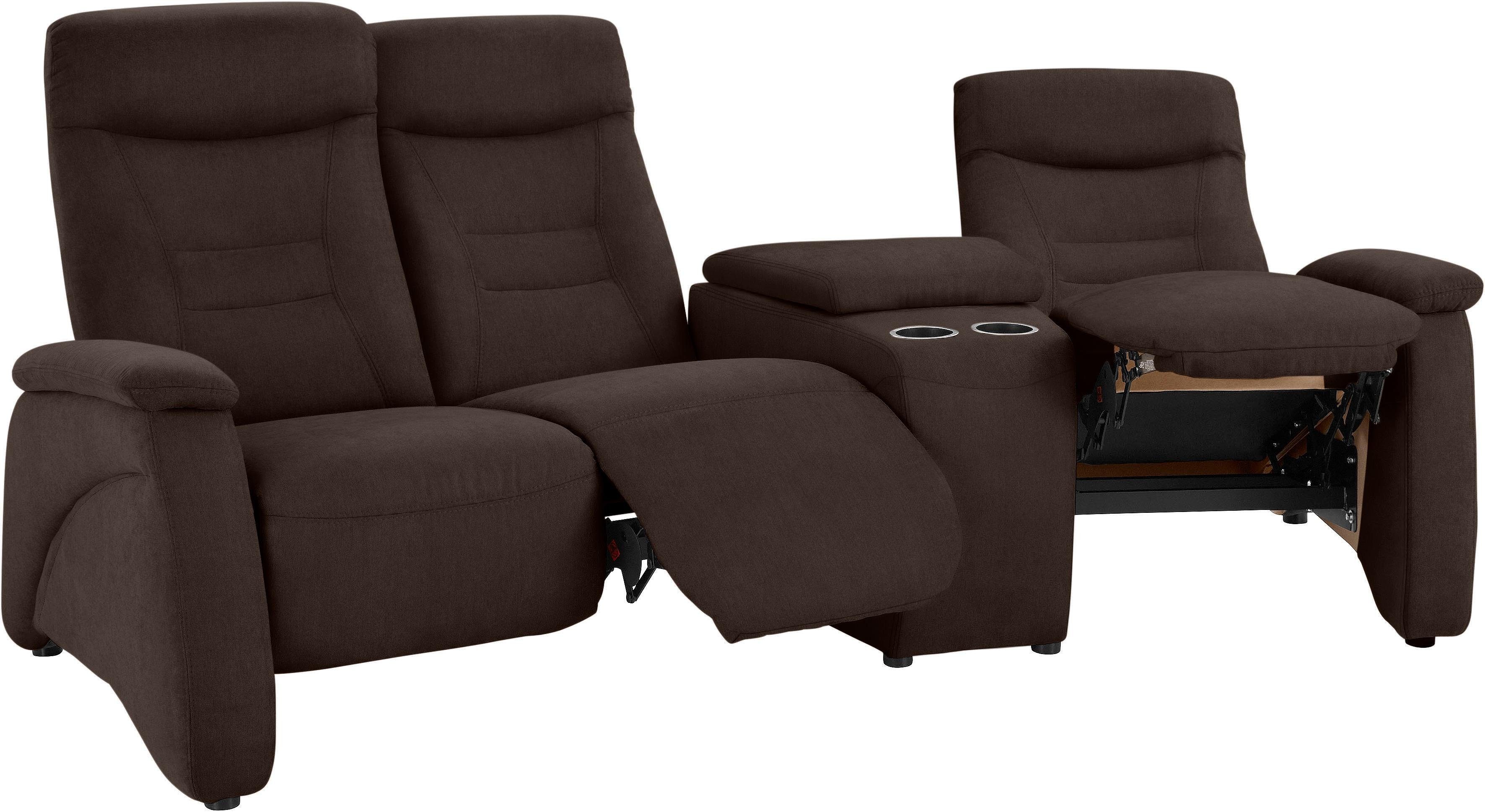 exxpo - sofa fashion 3-zitsbank Ascoli, bioscoopsofa met hoog zitcomfort, comfortabele armleuningen
