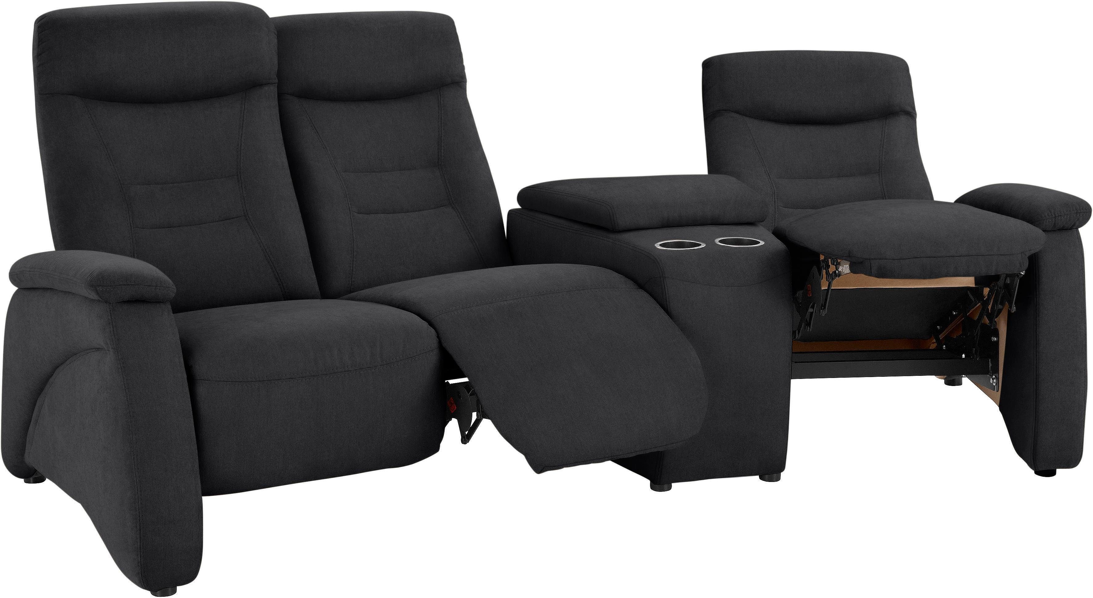 exxpo - sofa fashion 3-zitsbank Ascoli, bioscoopsofa met hoog zitcomfort, comfortabele armleuningen