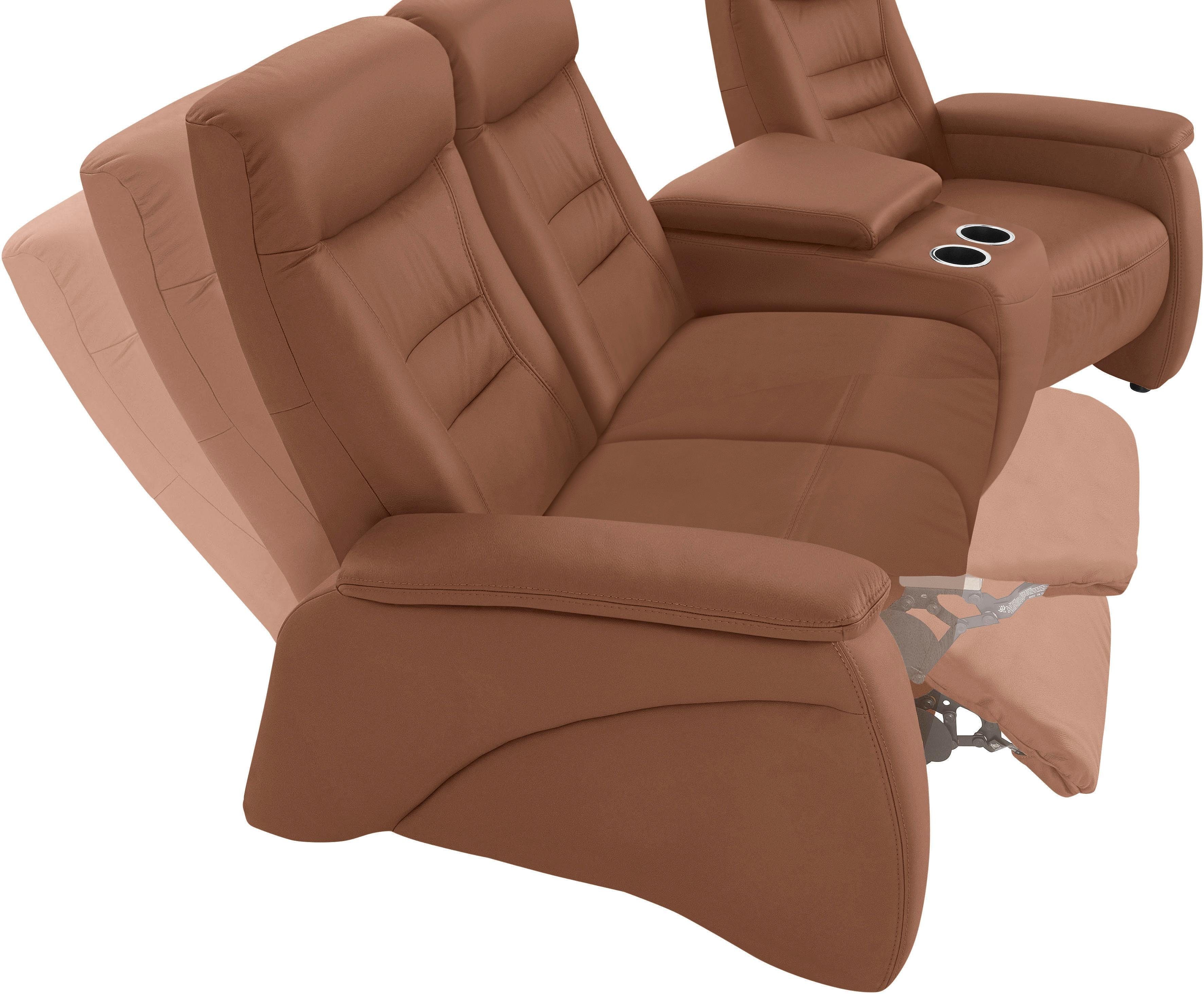 exxpo - sofa fashion 3-zitsbank Ascoli, bioscoopsofa met hoog zitcomfort, comfortabele armleuningen