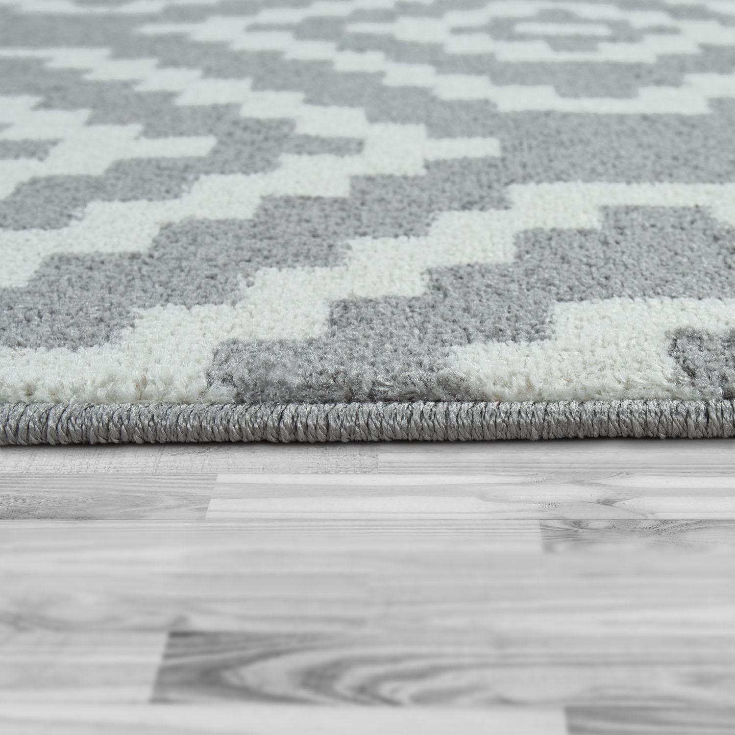 Paco Home Vloerkleed Stella 400 Korte pool, pastelkleuren, ruitendesign, woonkamer