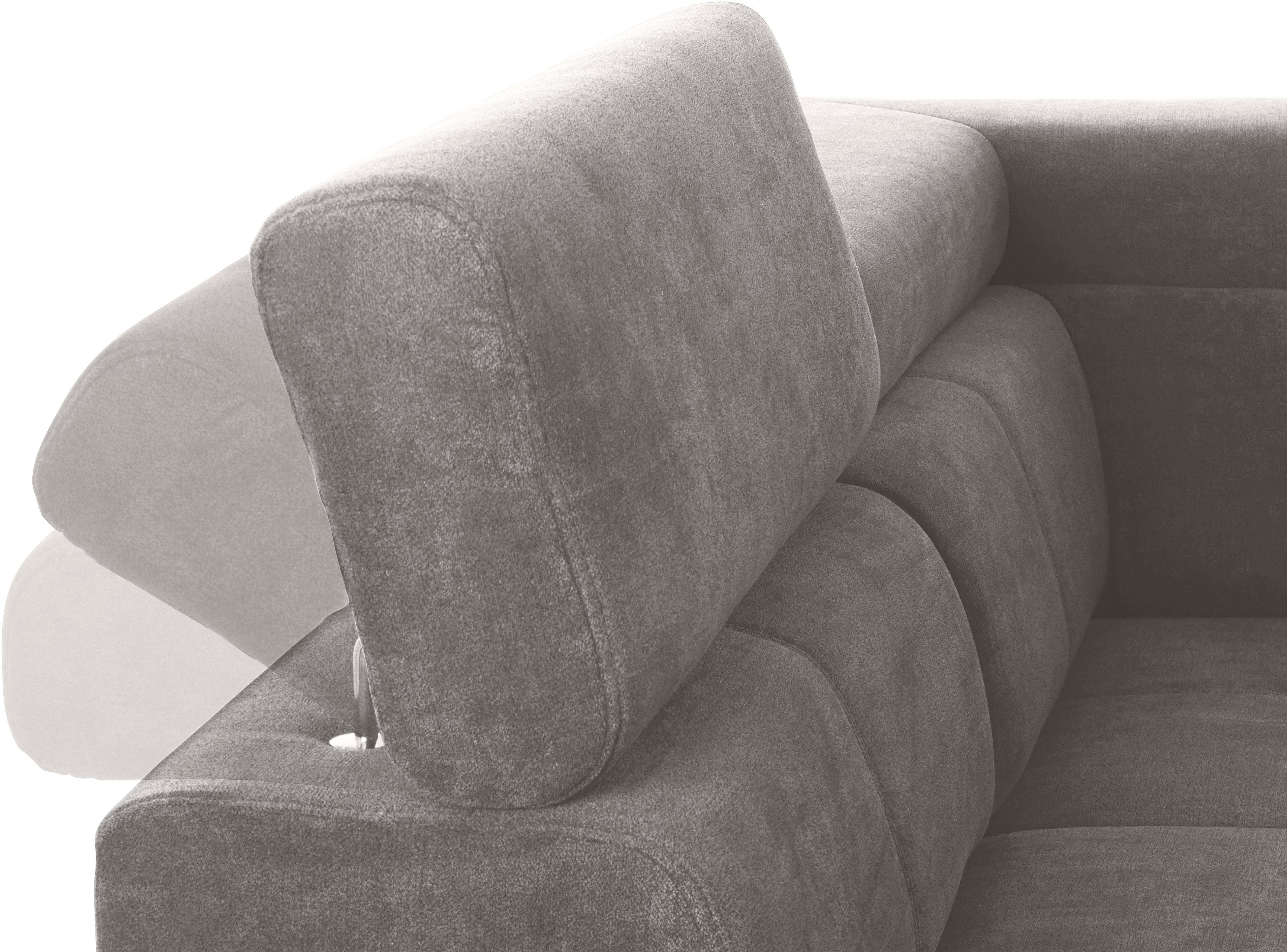 exxpo - sofa fashion Hoekbank Fiji, L-vorm met verstelbare hoofdsteun resp. rugleuning, naar keuze met slaapfunctie