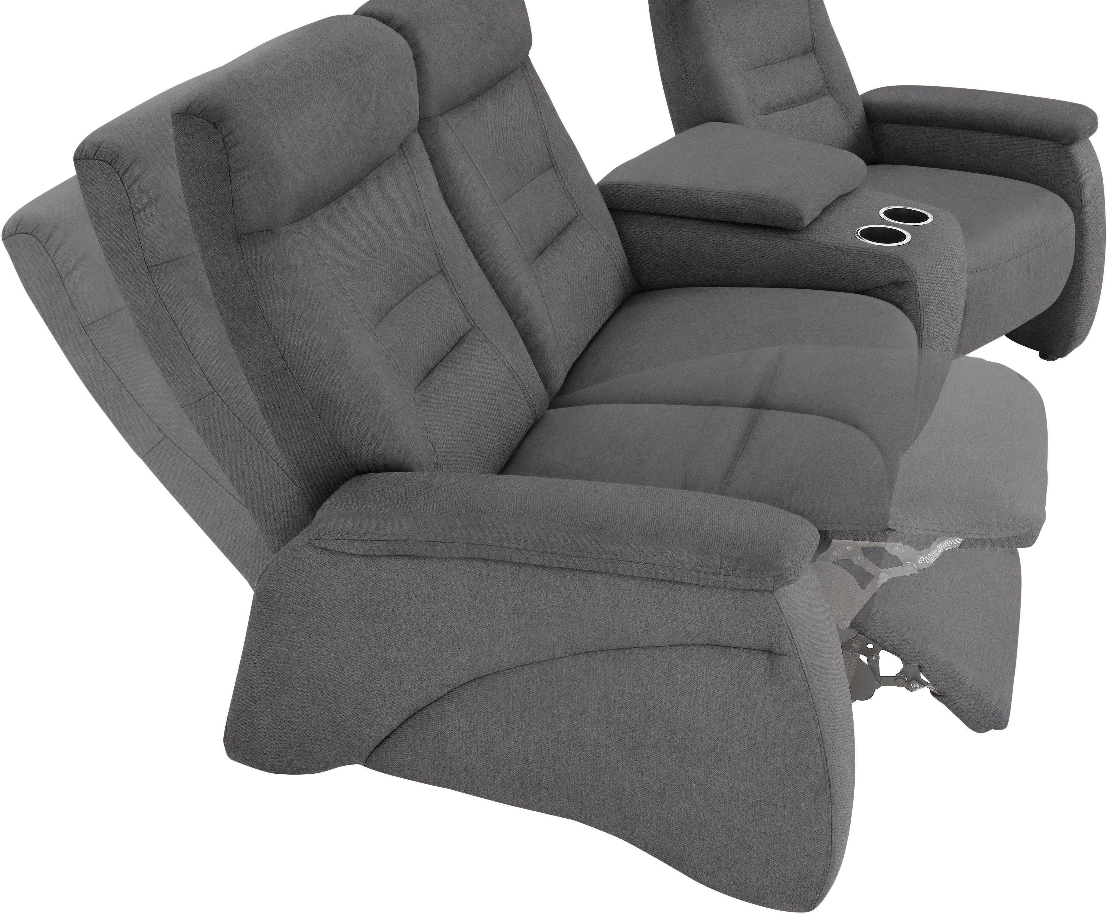 exxpo - sofa fashion 3-zitsbank Ascoli, bioscoopsofa met hoog zitcomfort, comfortabele armleuningen